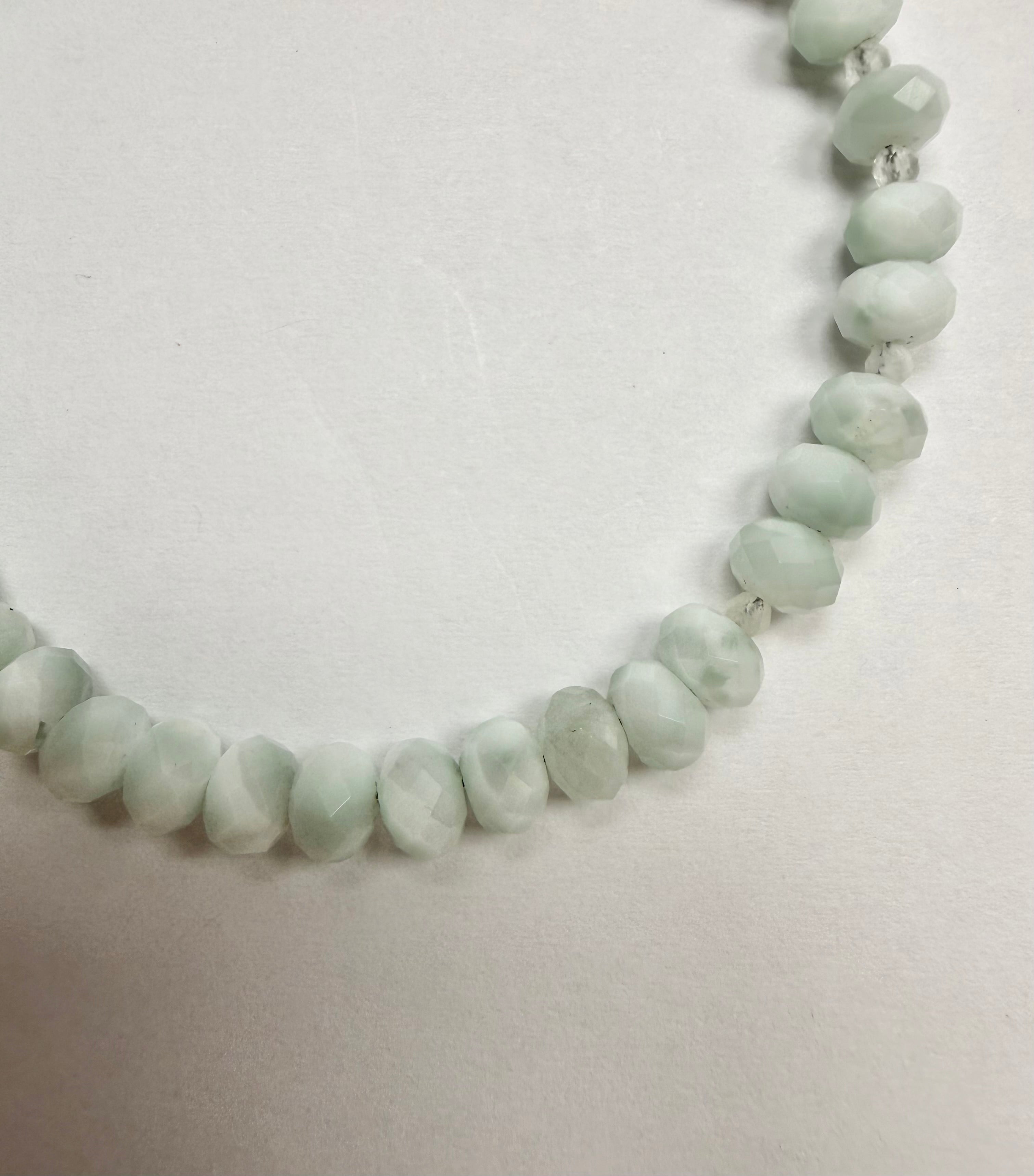 The Marris - Mint Moonstone Beaded Bracelet