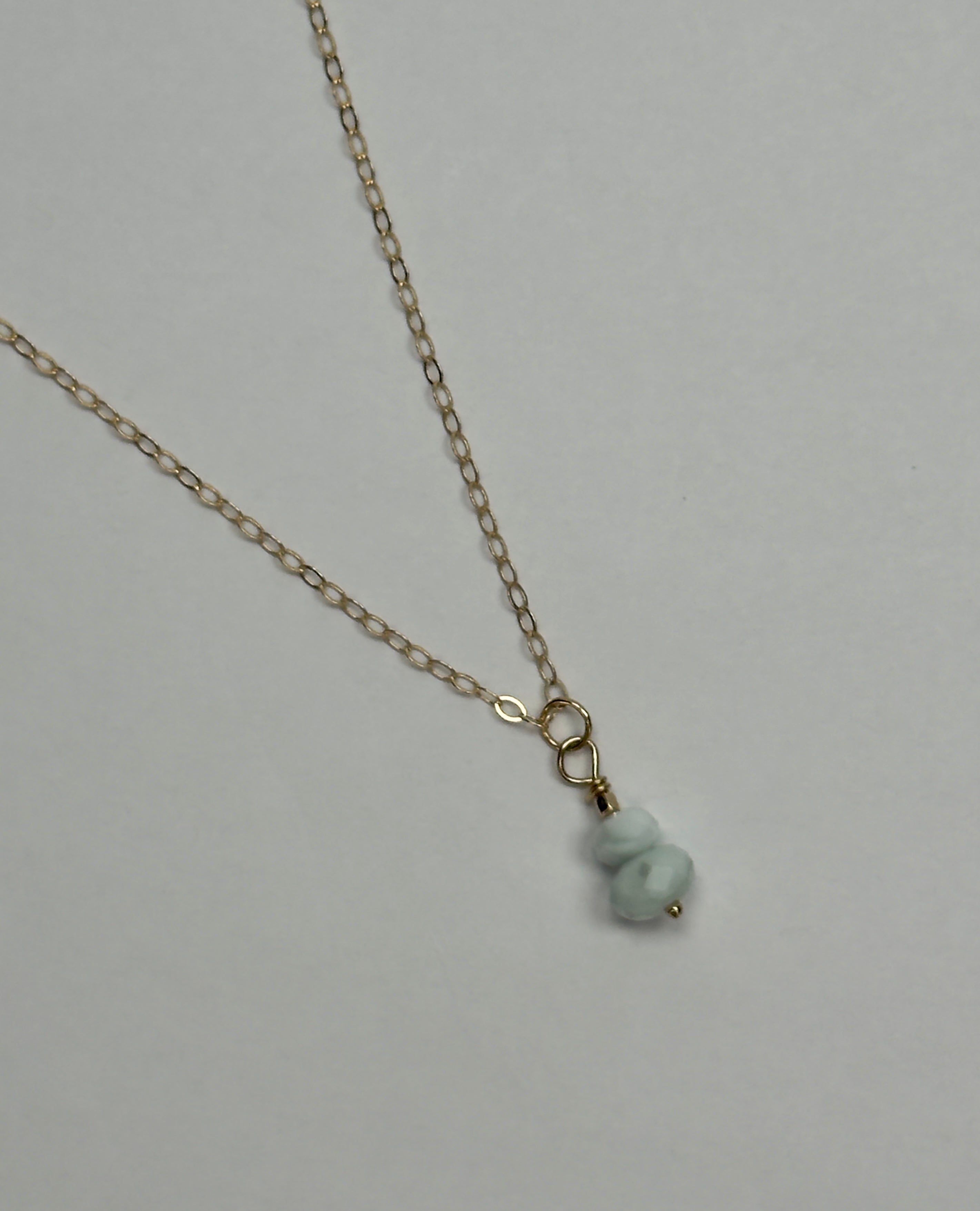 The Maude - Gold and Stacked Moonstone Charm Necklace