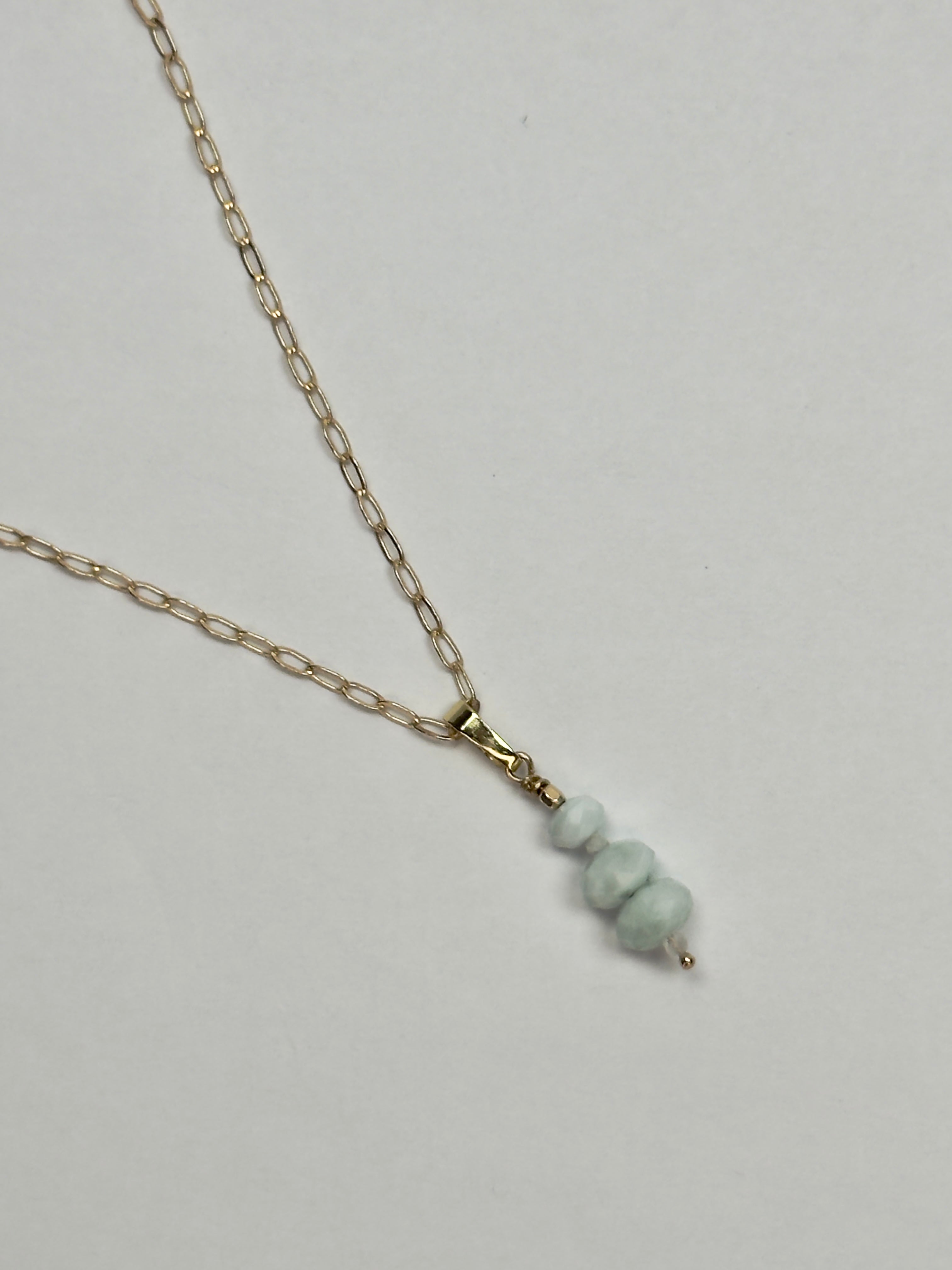 The Mireille - Mint Moonstone Pendant Necklace
