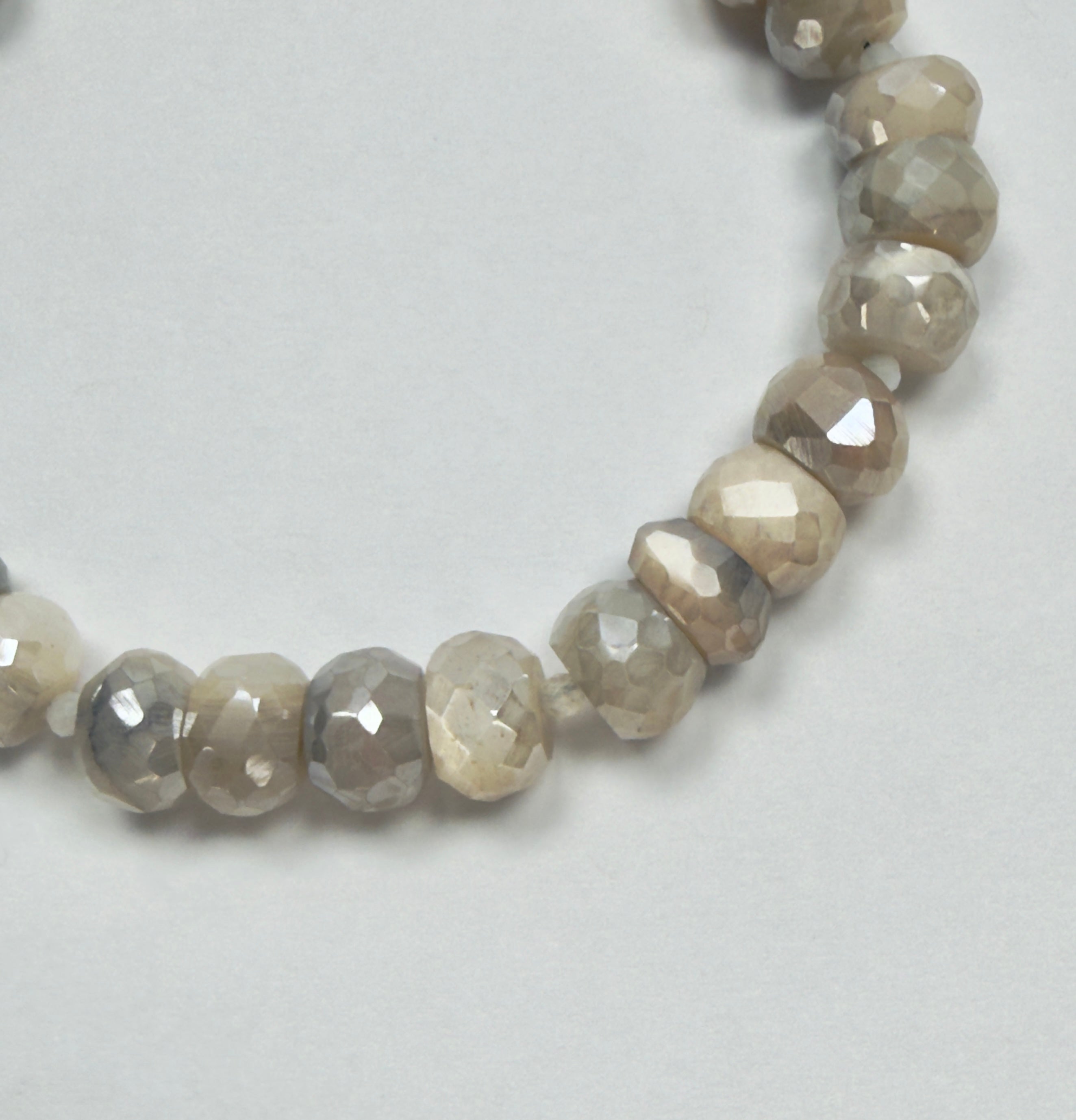 The Giselle - Champagne Moonstone Beaded Bracelet
