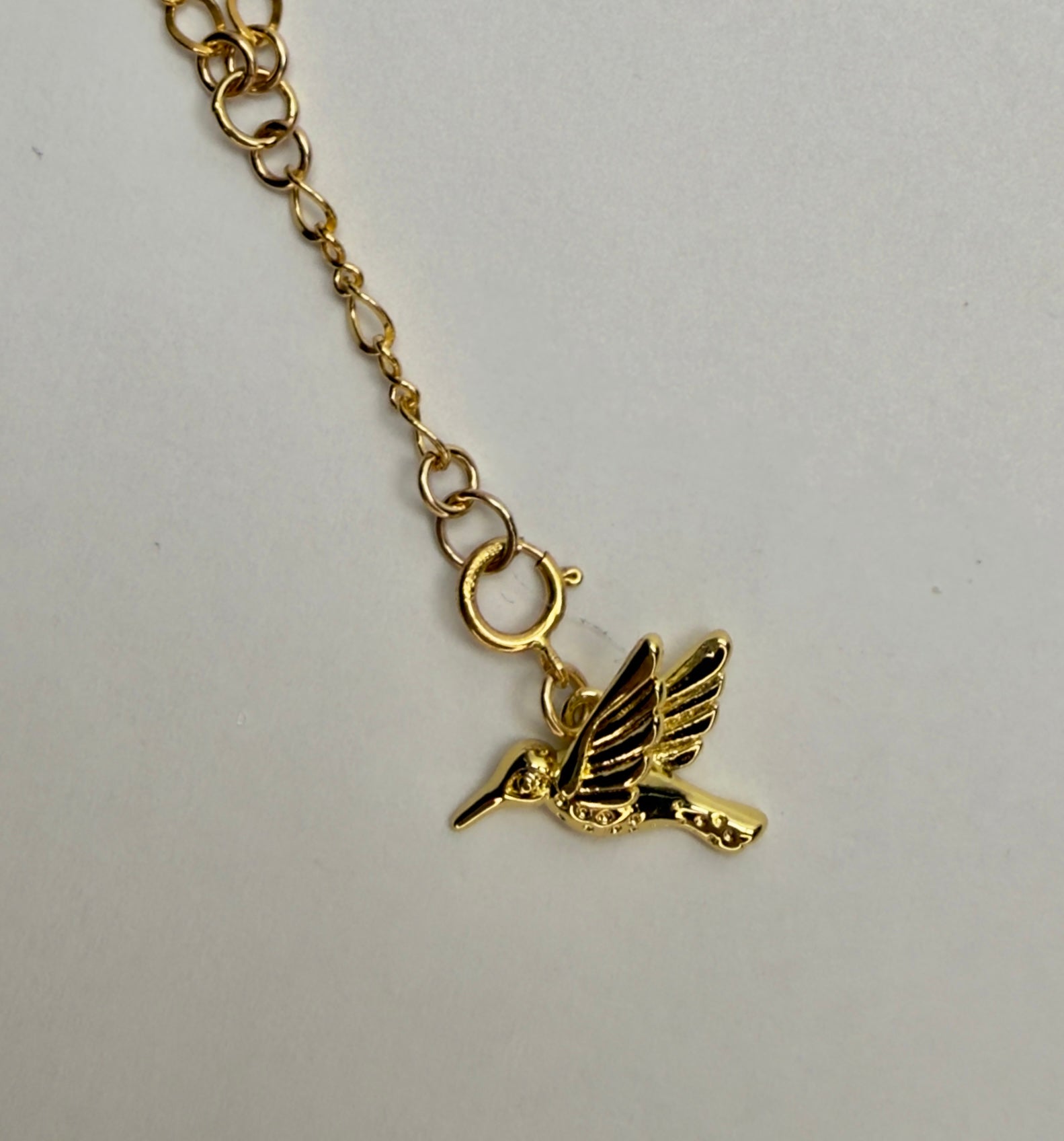 The Marie - Hummingbird Charm Lariat Necklace