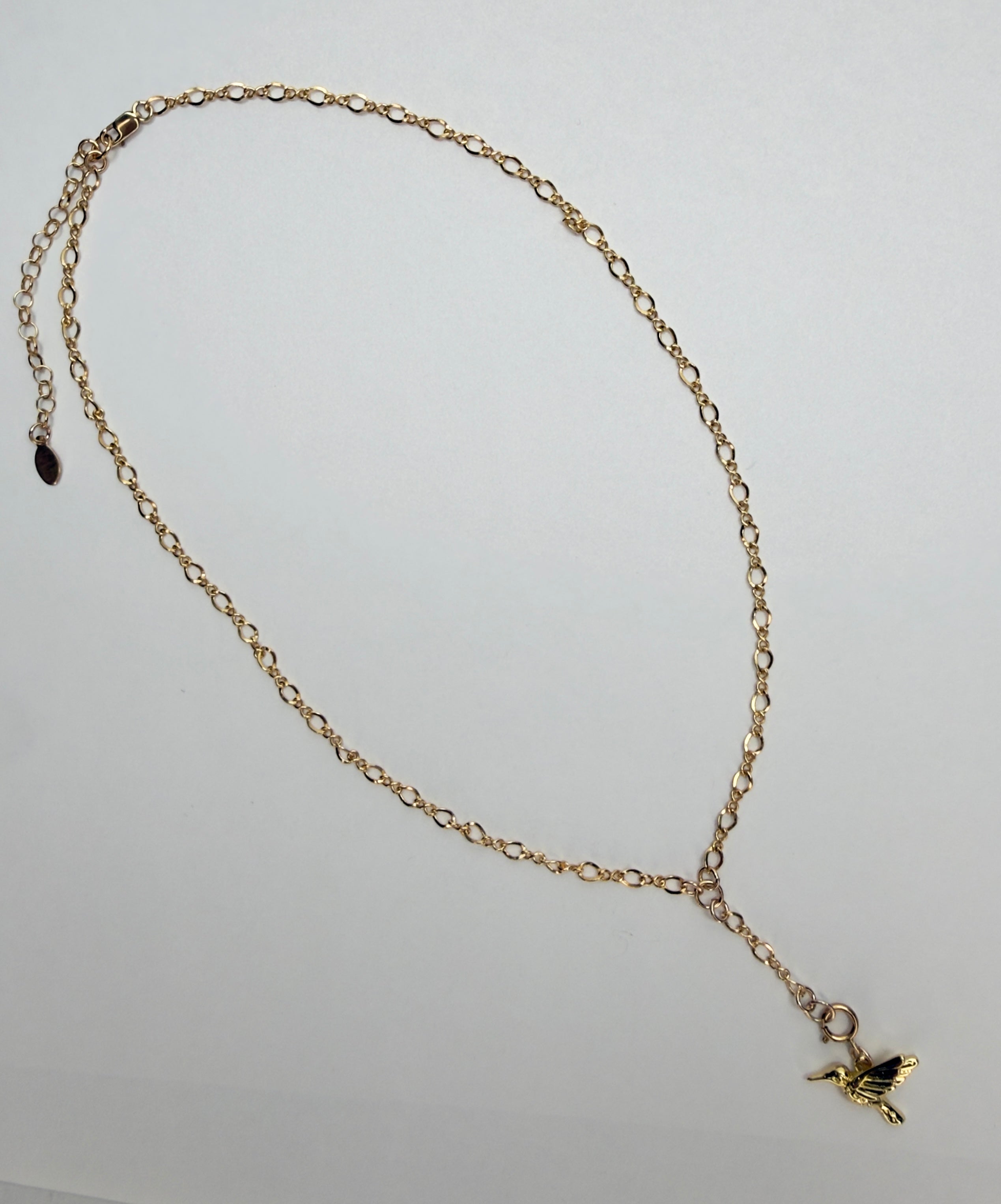 The Marie - Hummingbird Charm Lariat Necklace