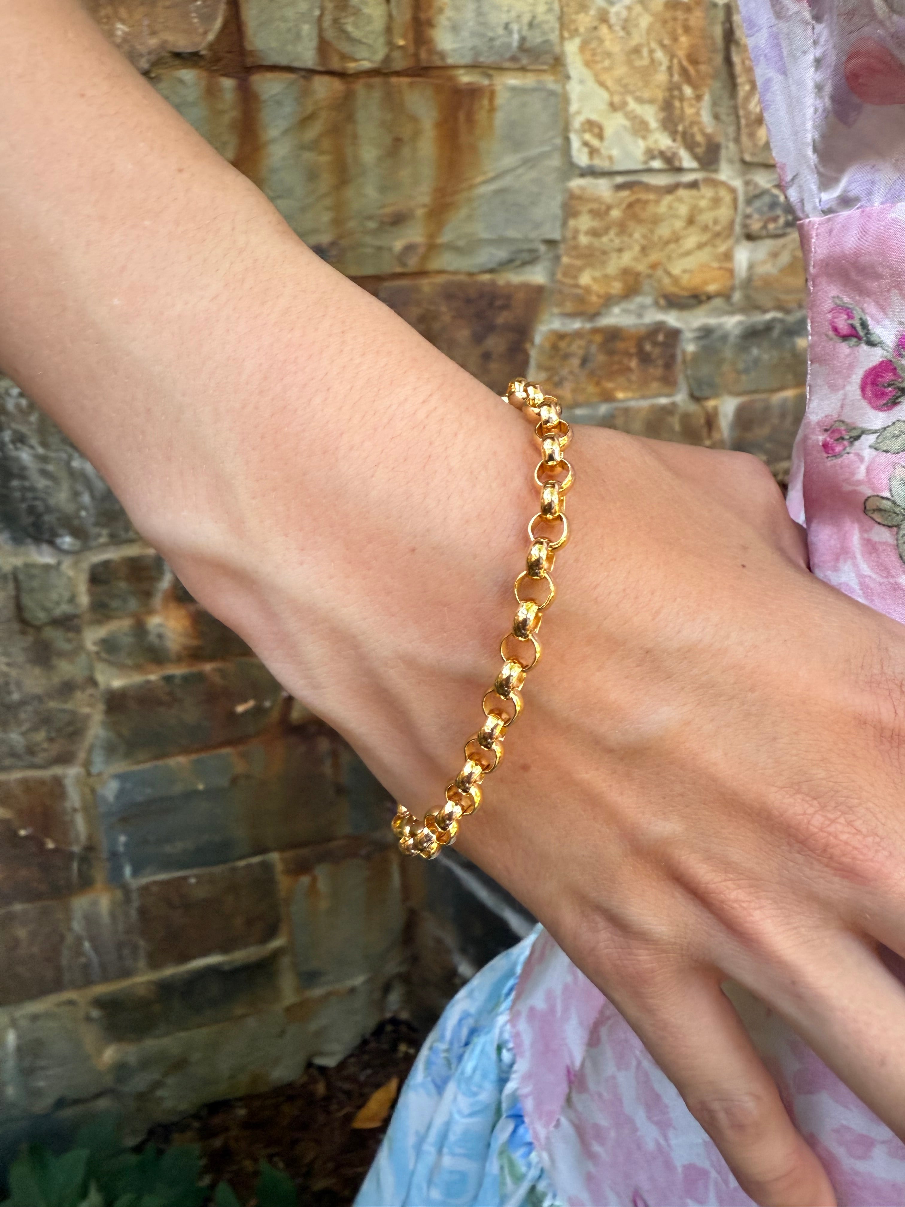 "The Nolan" Rolo 6mm Chain Bracelet - 10 Sizes Available
