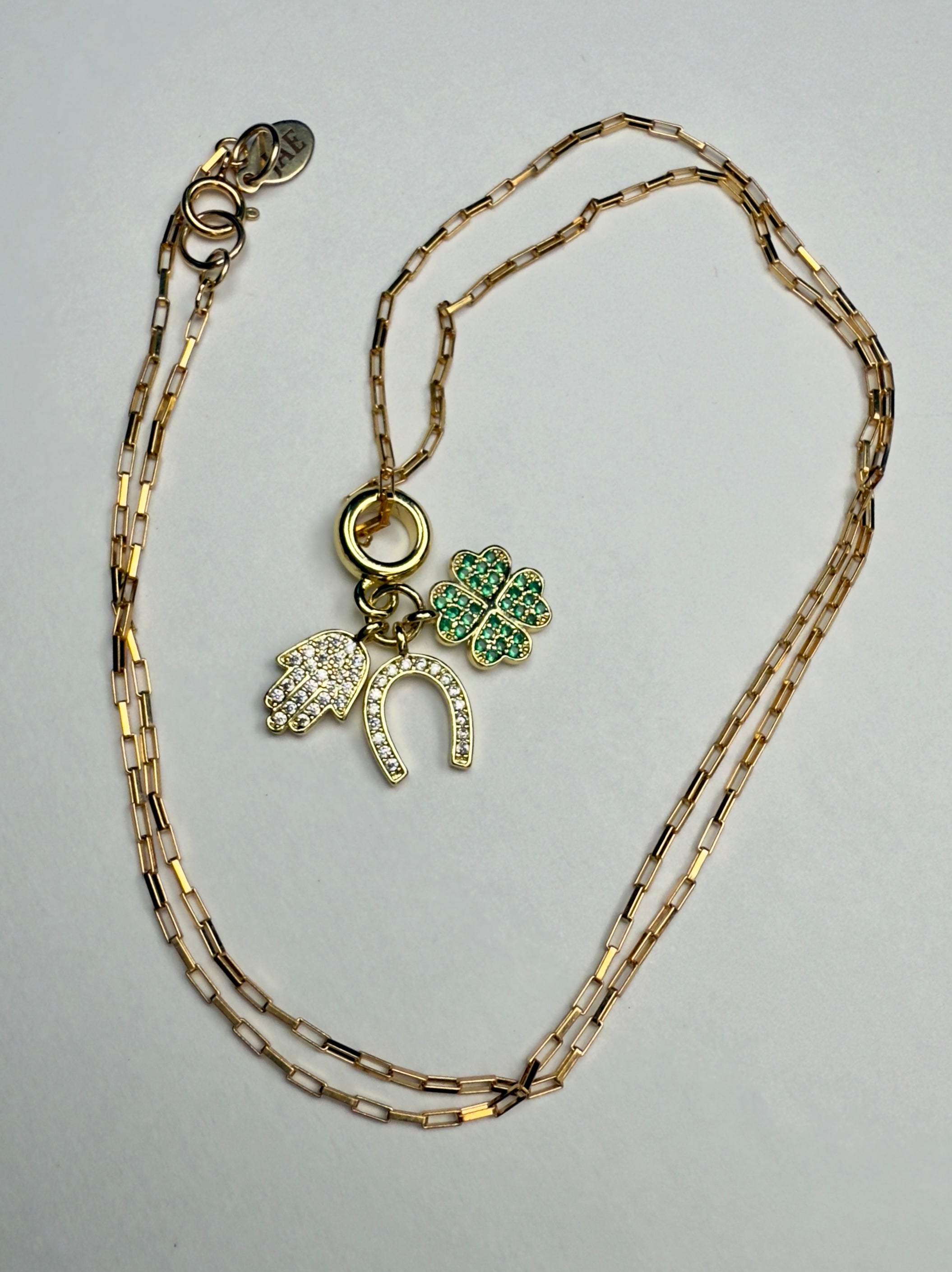 The Patty -  Lucky Multi-Charm and Venetian Box Necklace