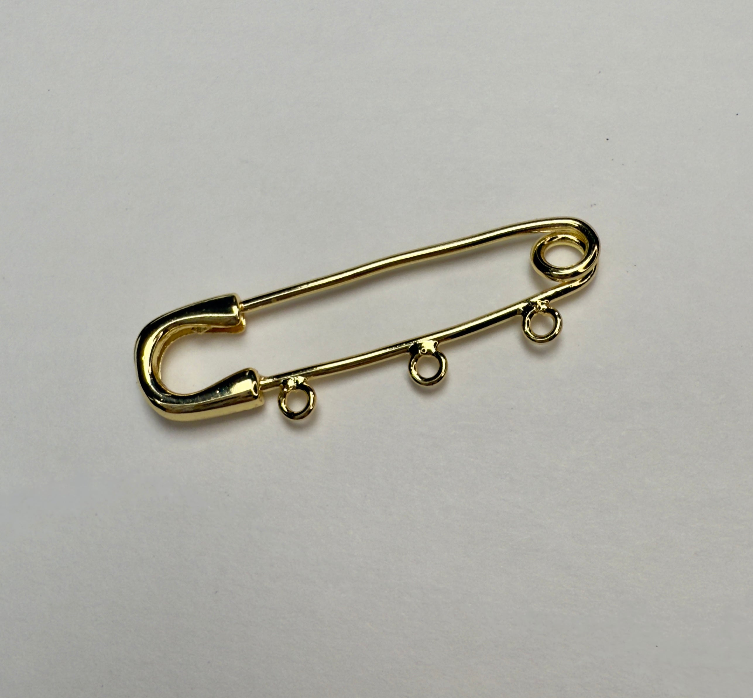 Three Loop Safety Pin Brooch