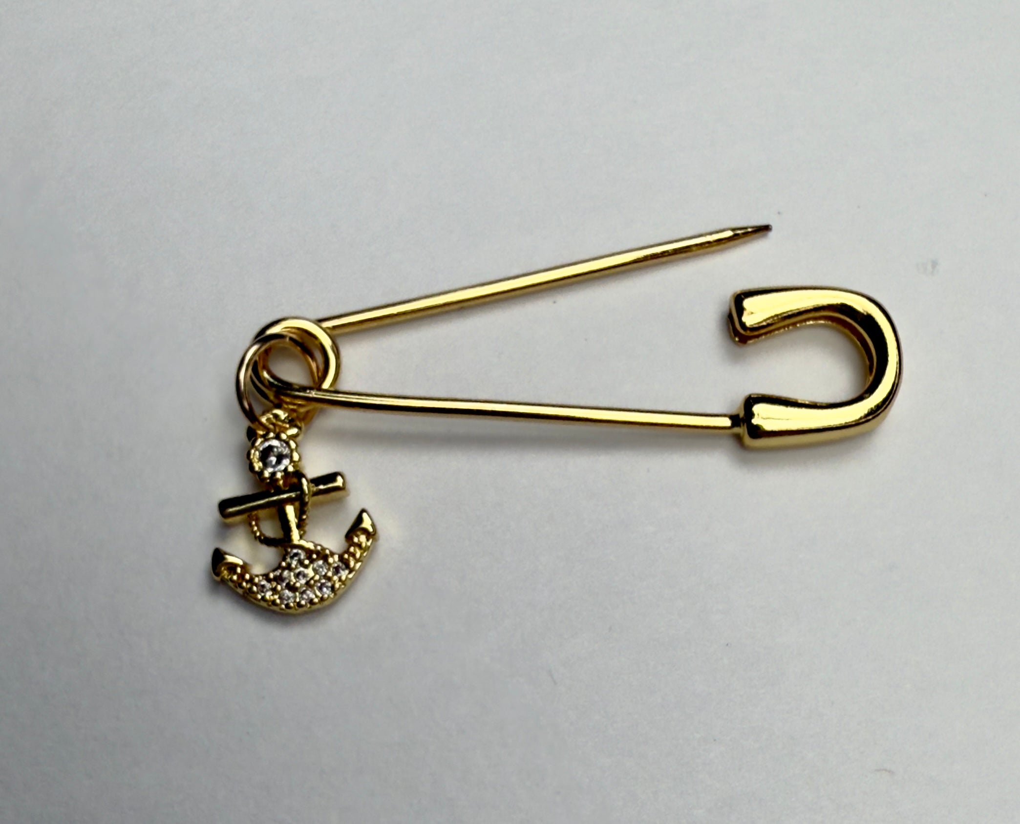 Anchor Safety Pin - Brooch