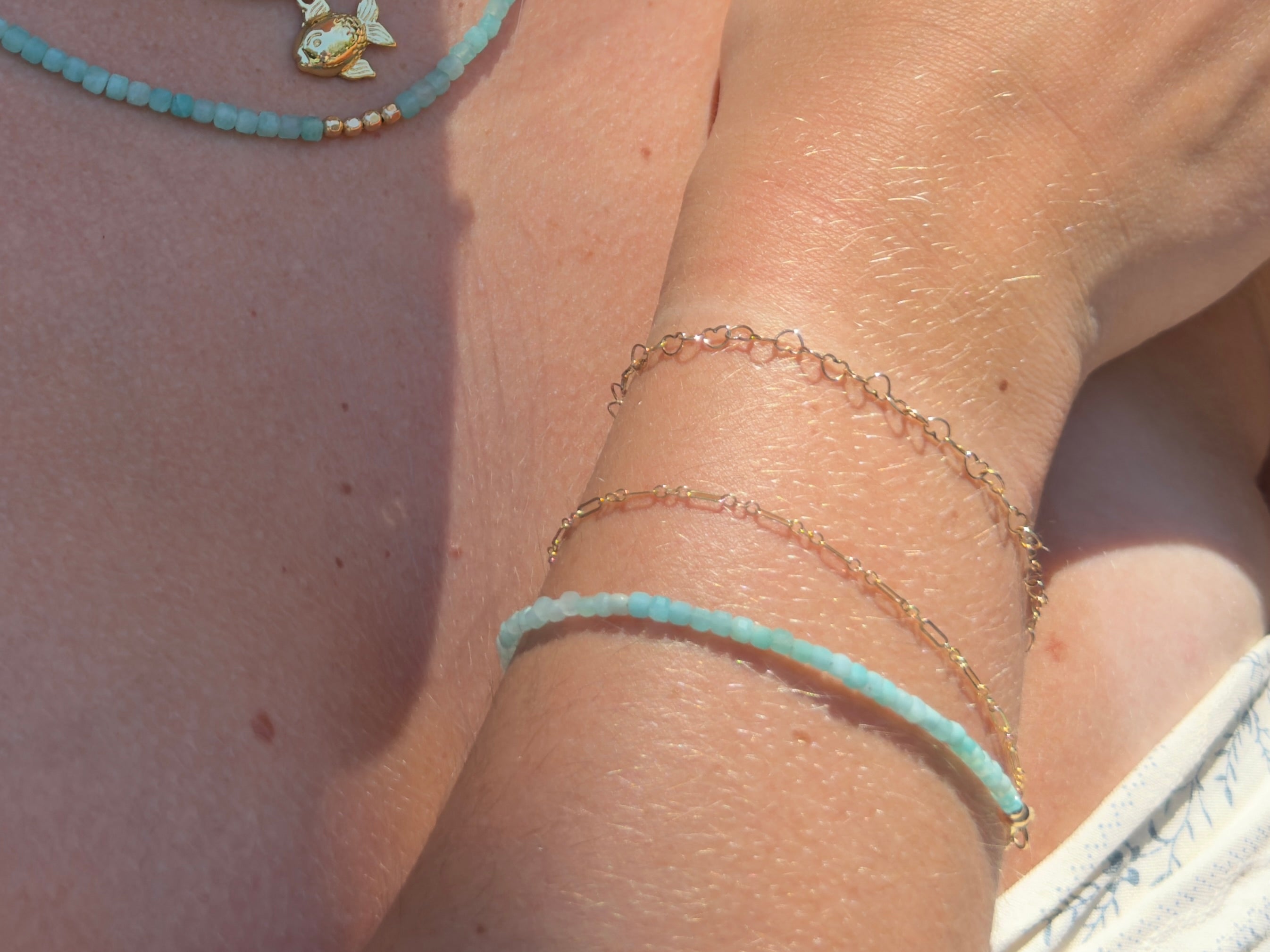 The Cindy - Long Short Figaro Chain Bracelet