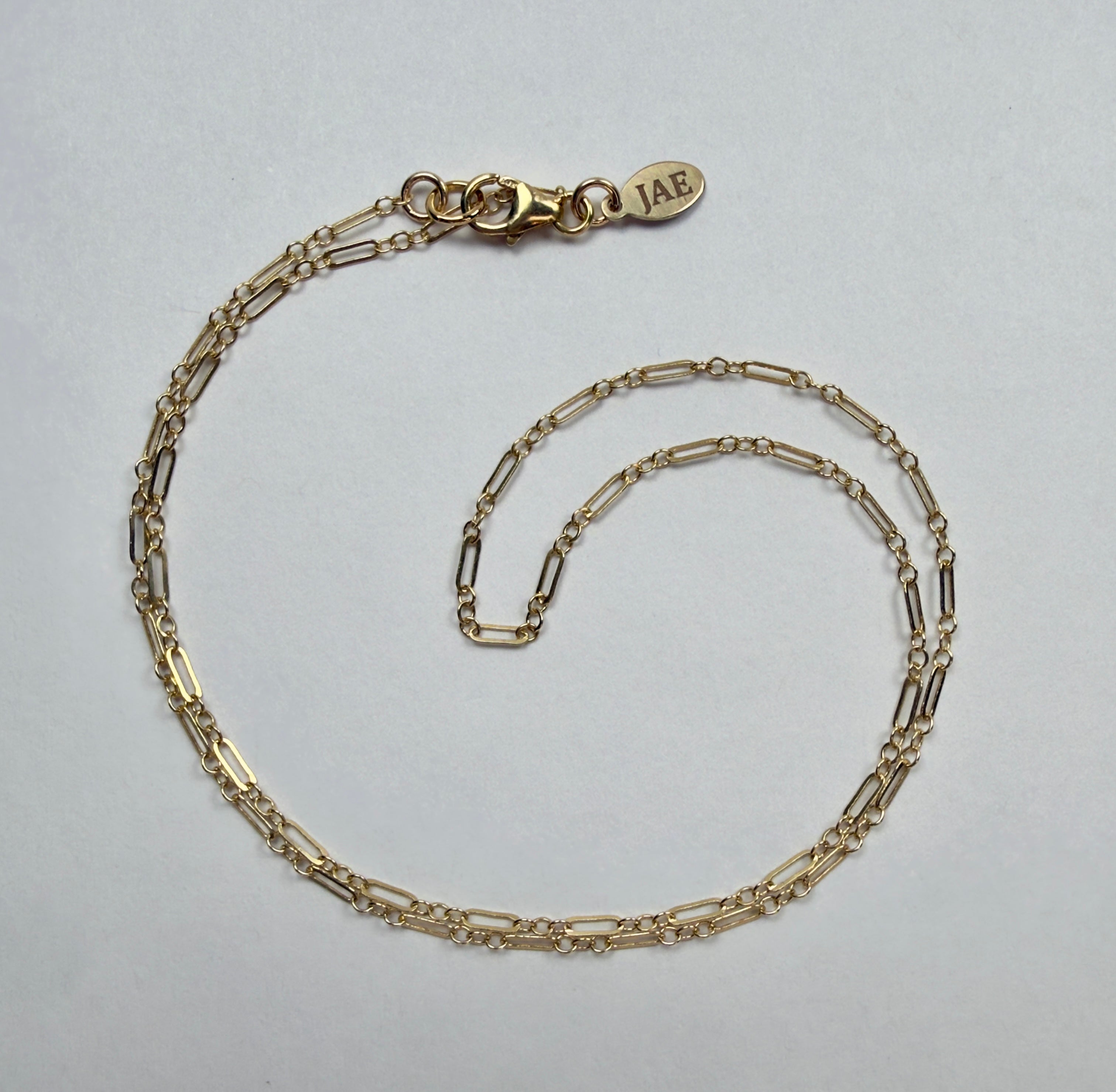 The Lindy - Long Short Figaro Chain Necklace