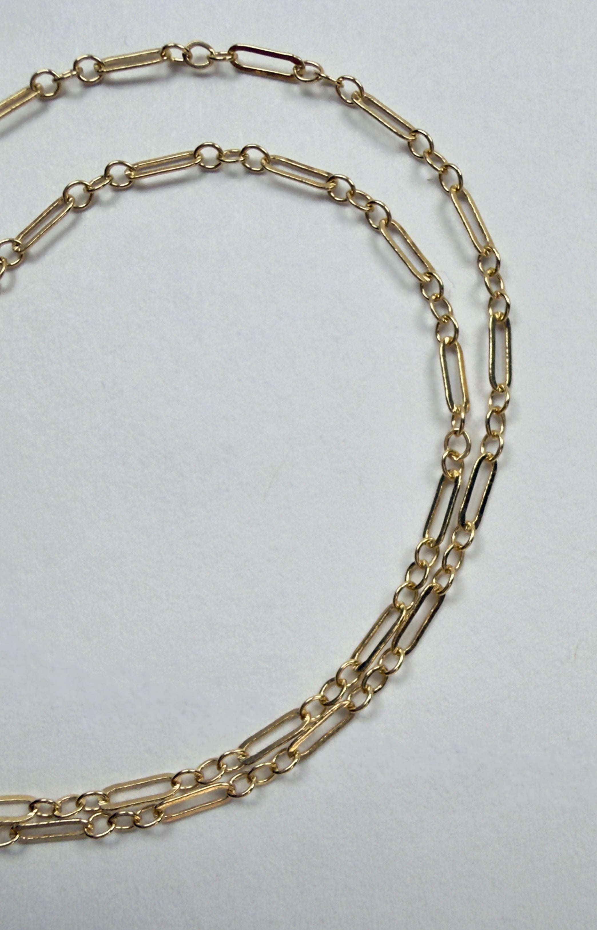 The Lindy - Long Short Figaro Chain Necklace