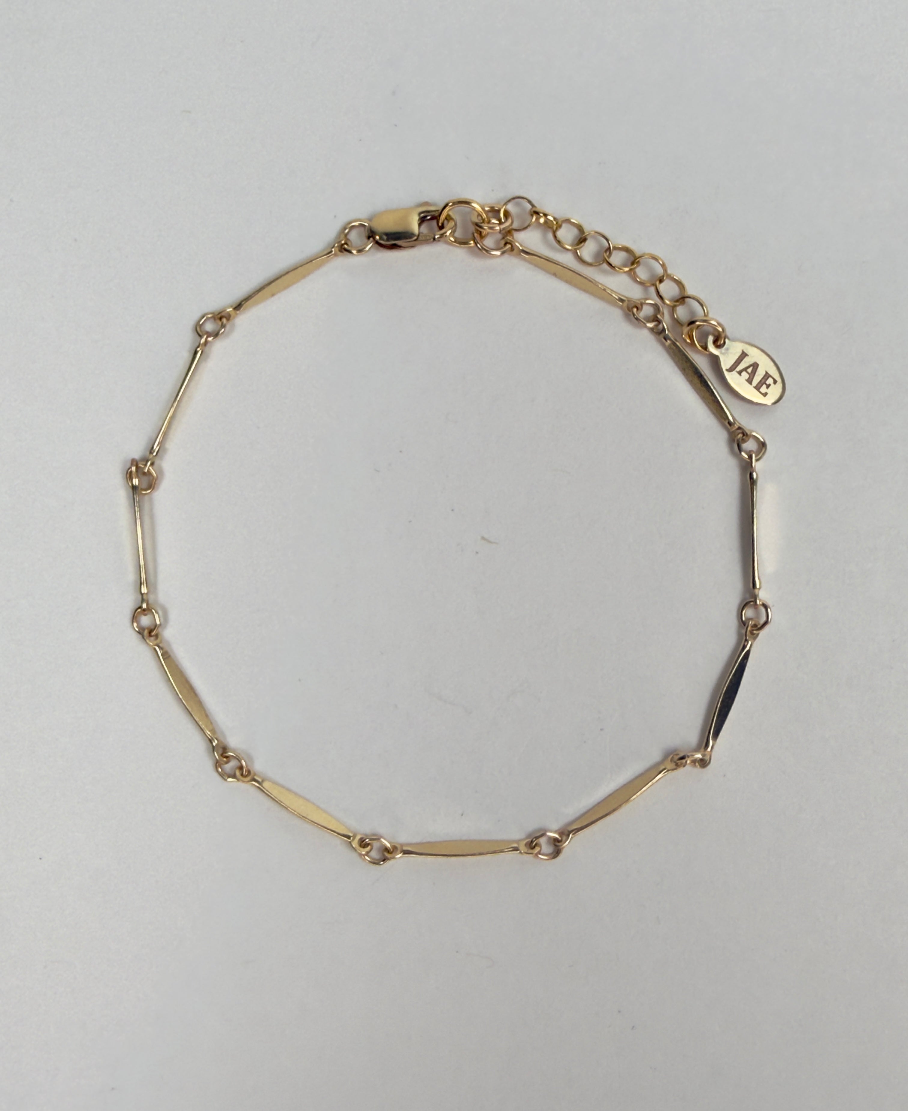 The Waverly - Hammered Marquis Bar Bracelet
