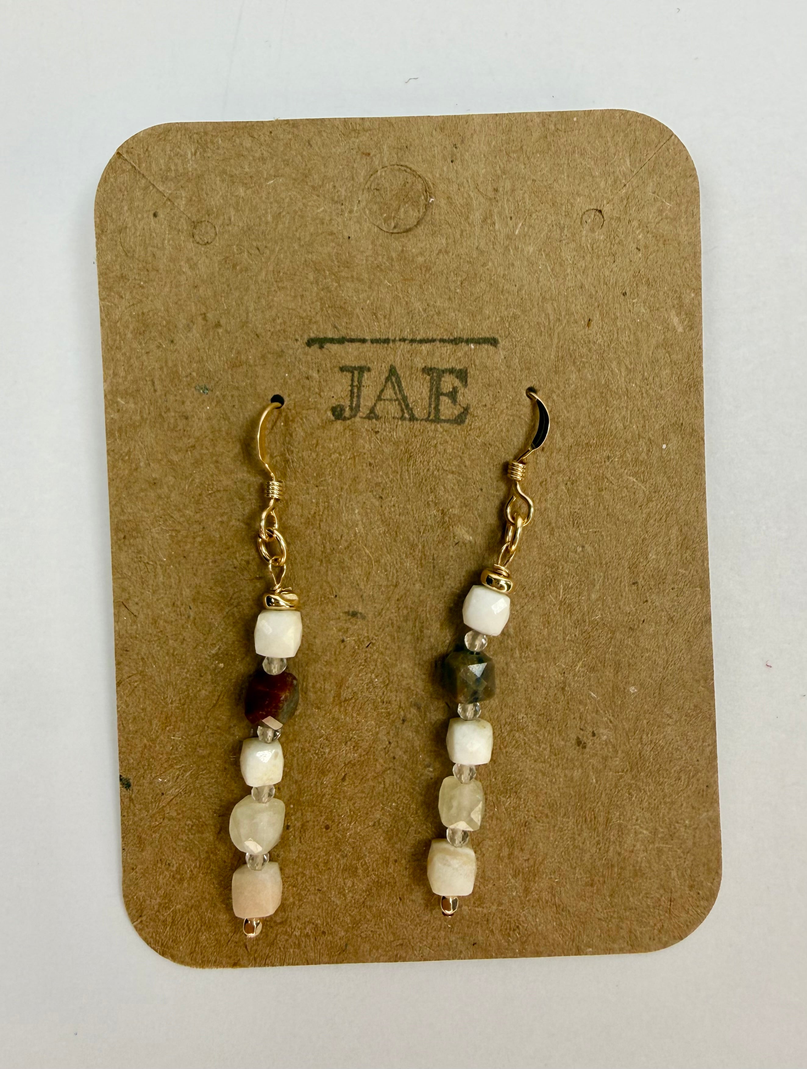The Campbell - Mixed Gemstone Beaded Drop Earrings