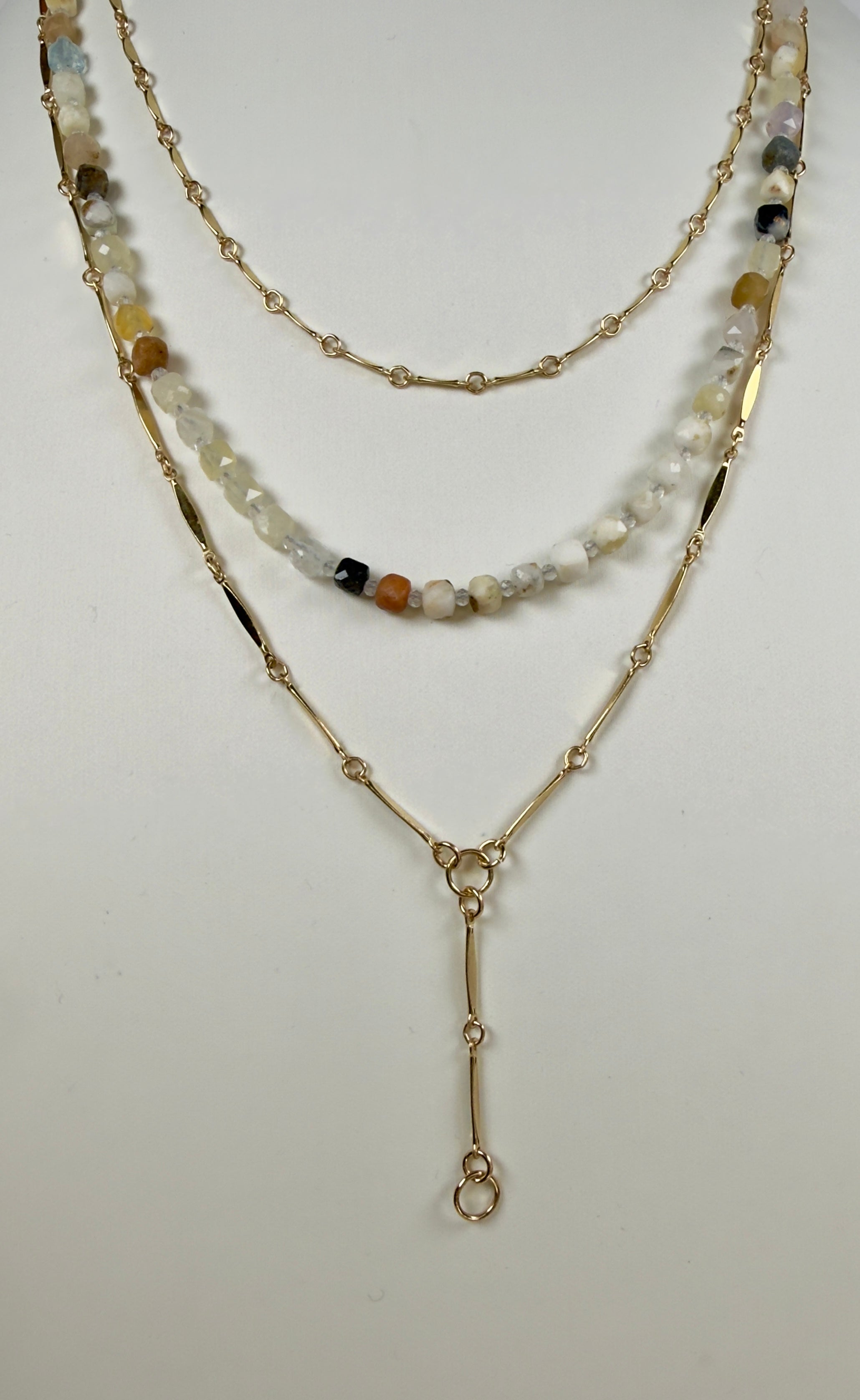 The Winslow - Hammered Bar Lariat Necklace