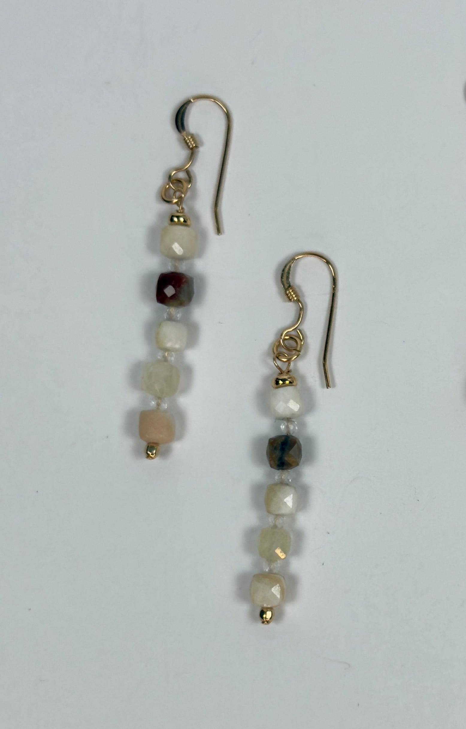 The Campbell - Mixed Gemstone Beaded Drop Earrings