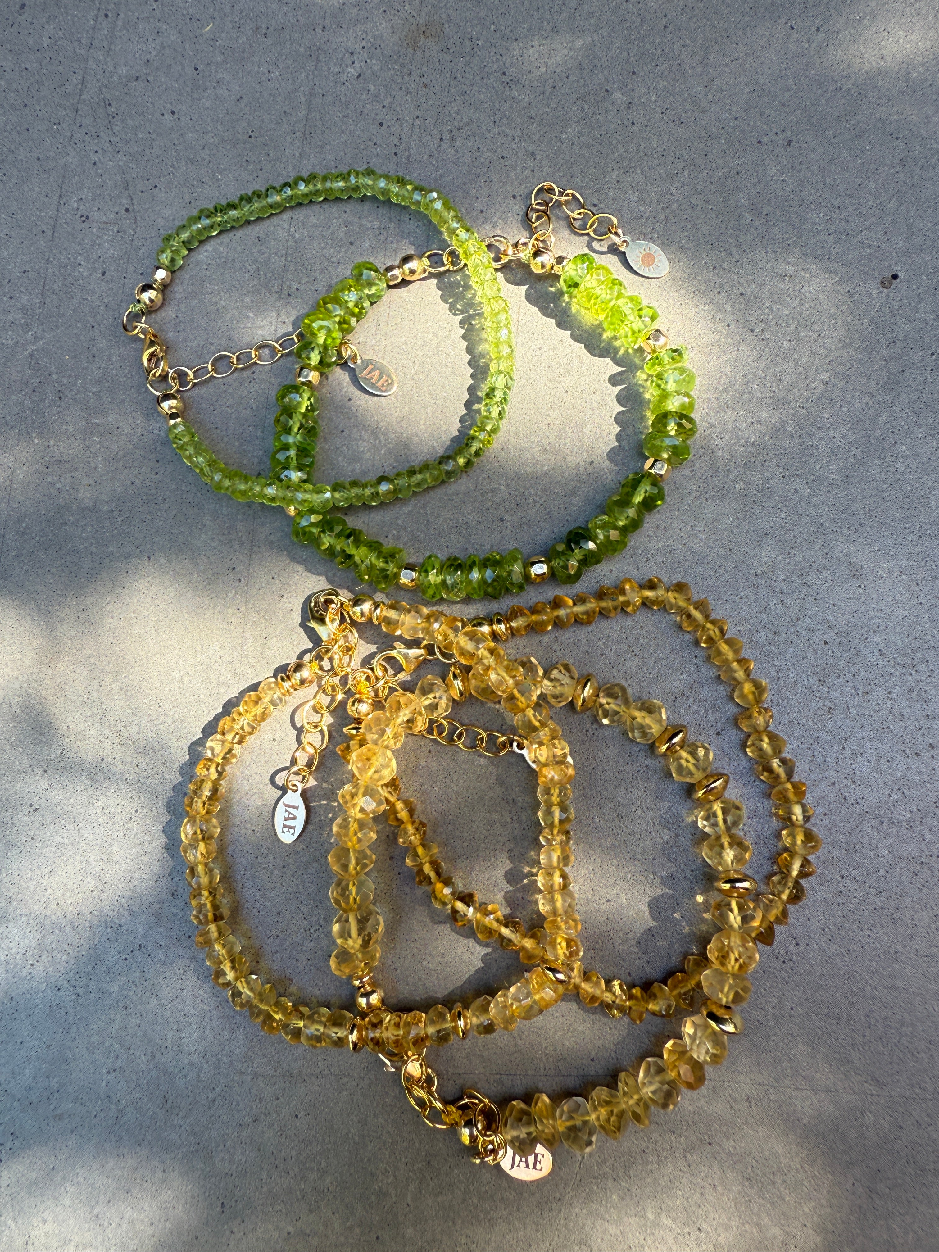 "The Harbison" Citrine Beaded Bracelet