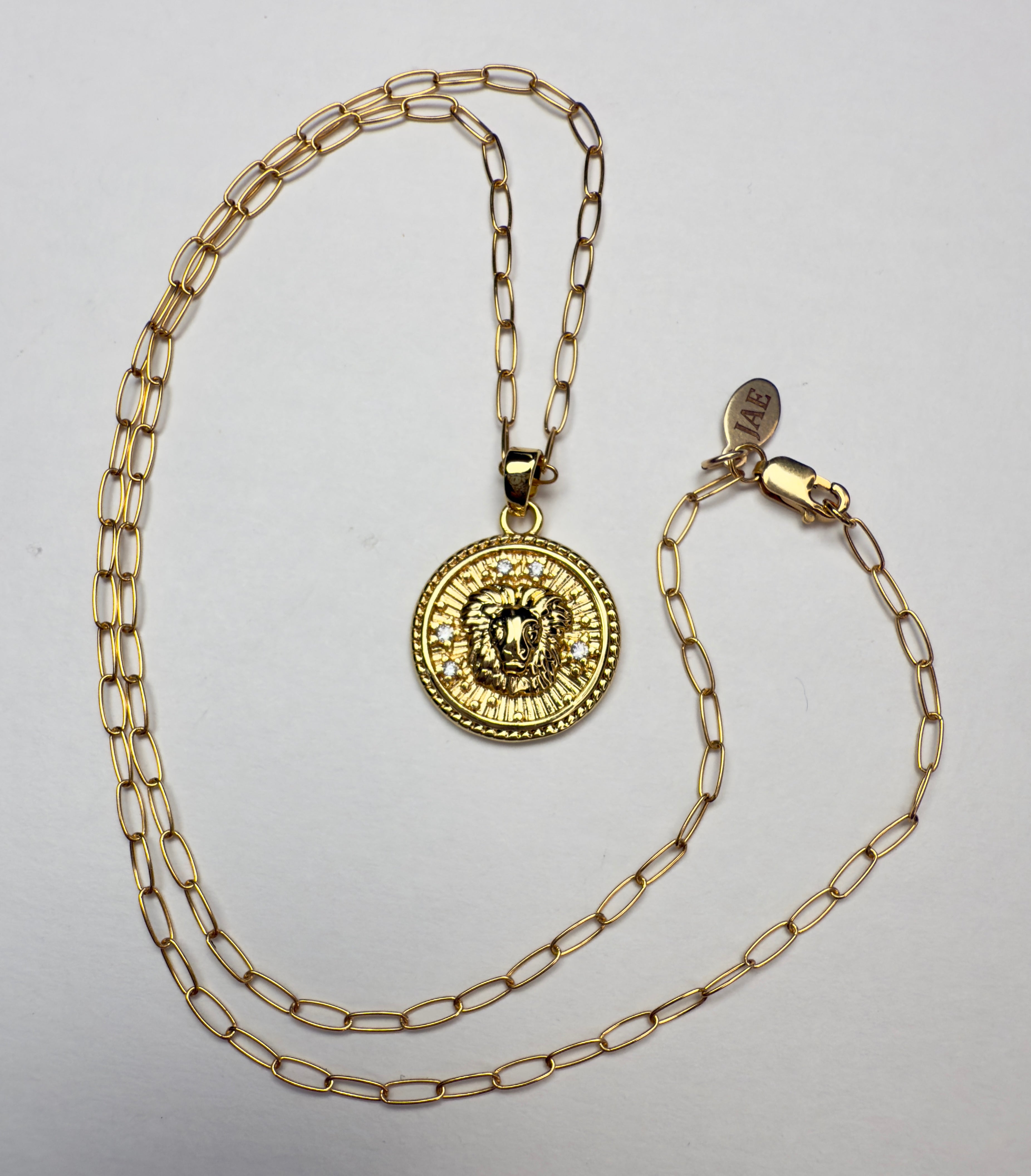 Zodiac Sign Medallion Necklace - 18" Inch