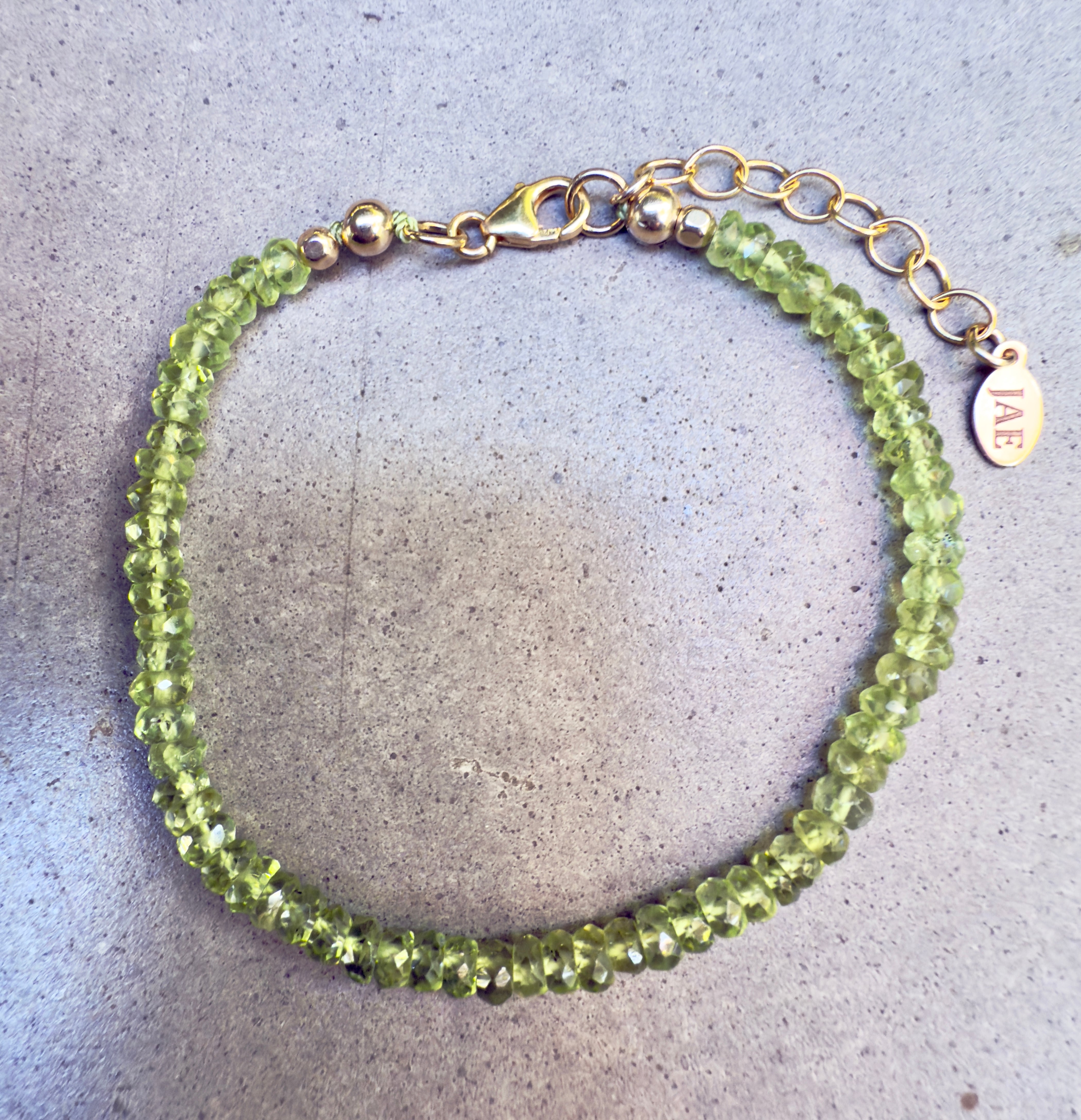"The Luther" Peridot Beaded Bracelet