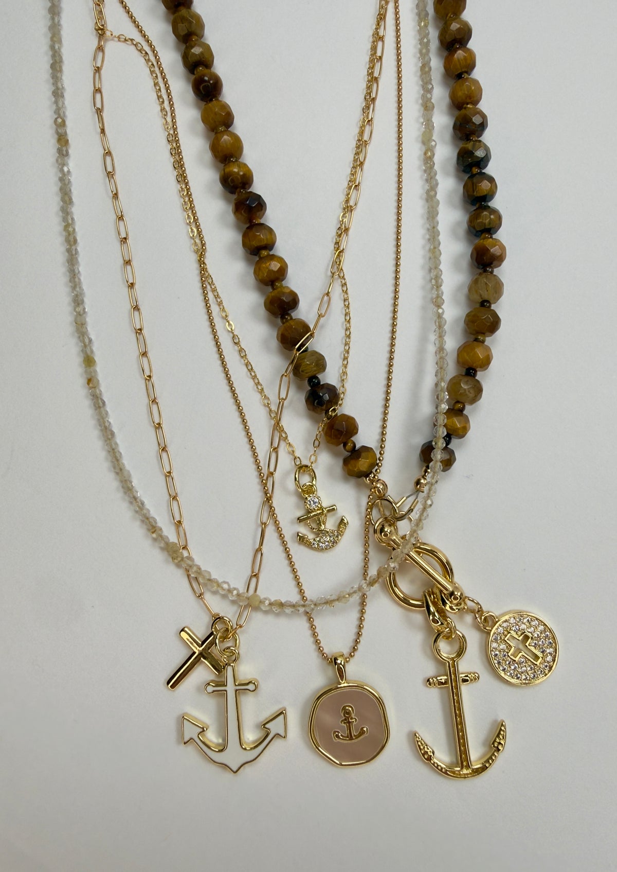 The Sasha - Tiger's Eye Beaded Necklace