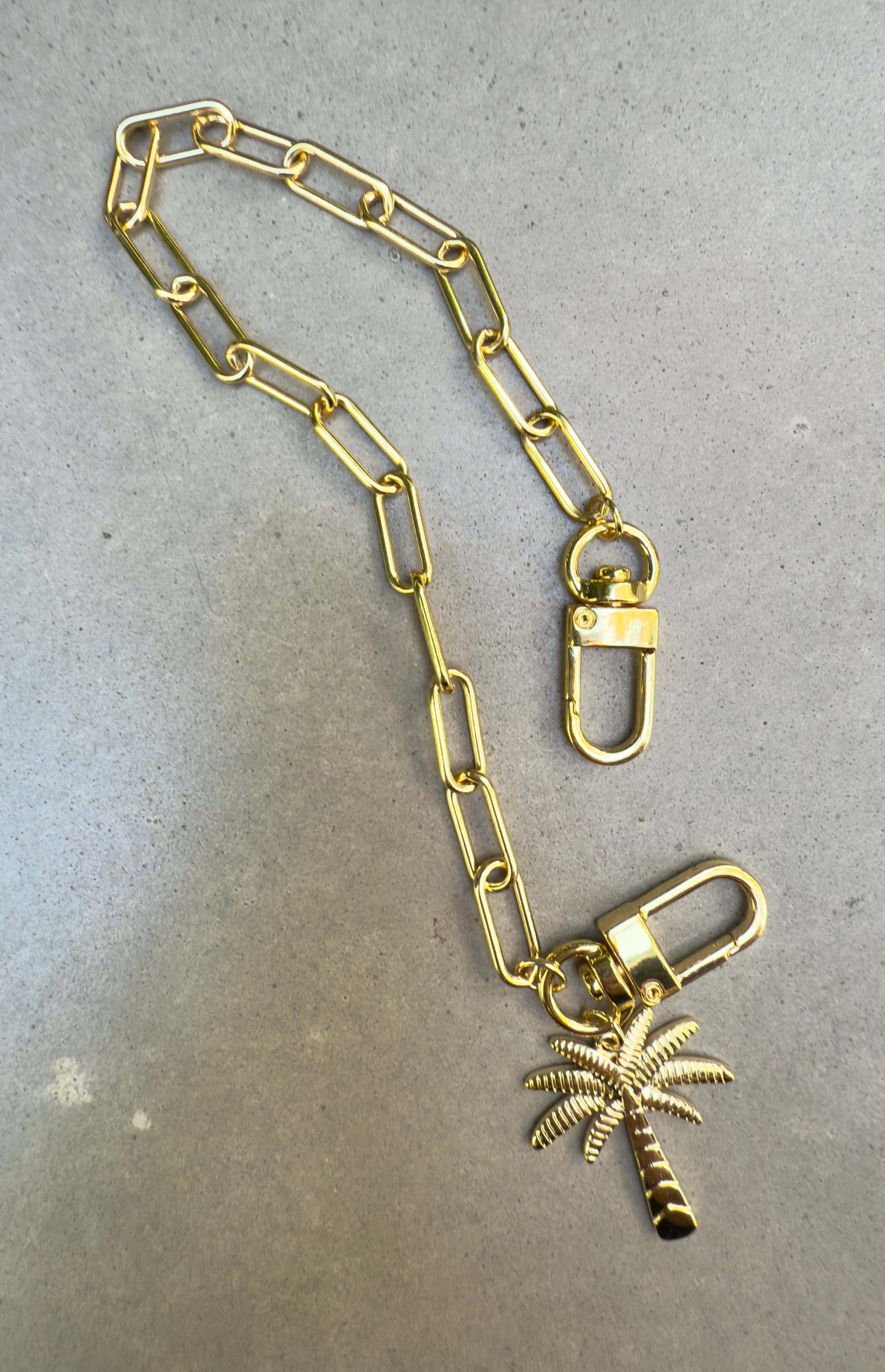 Bag Tag/Purse Strap with Palm Tree Charm