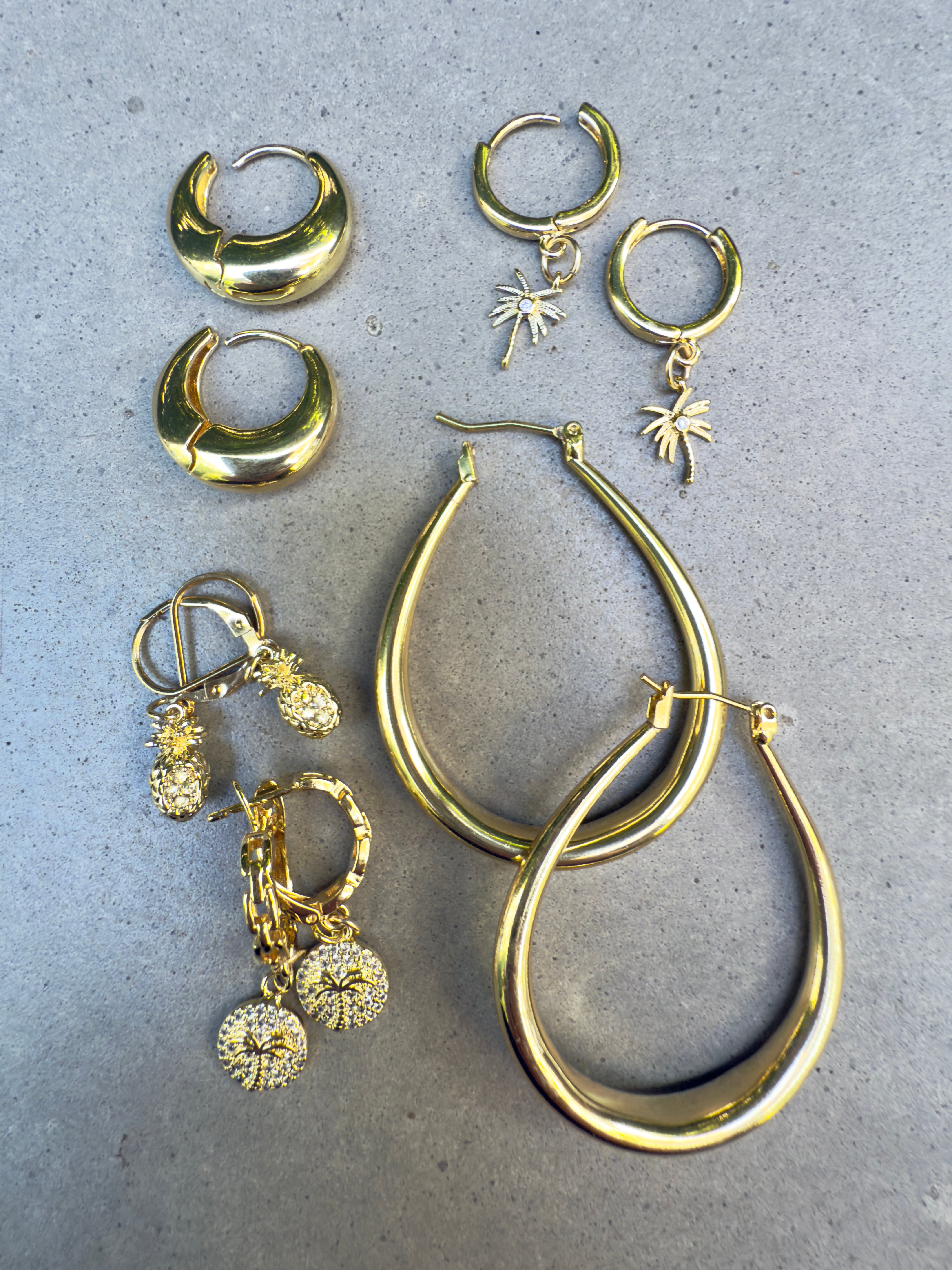 "The Buzz" Drop Shape Hoop Earring