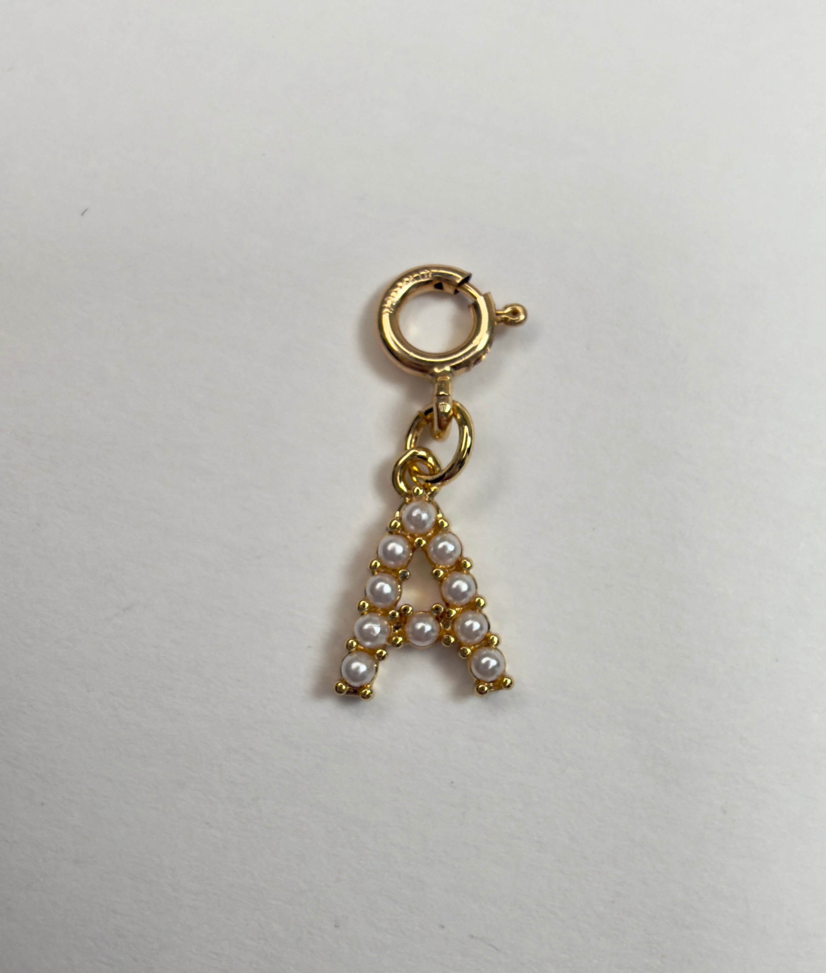 A-Z Pearl Letter Charms - Choice of Attachment