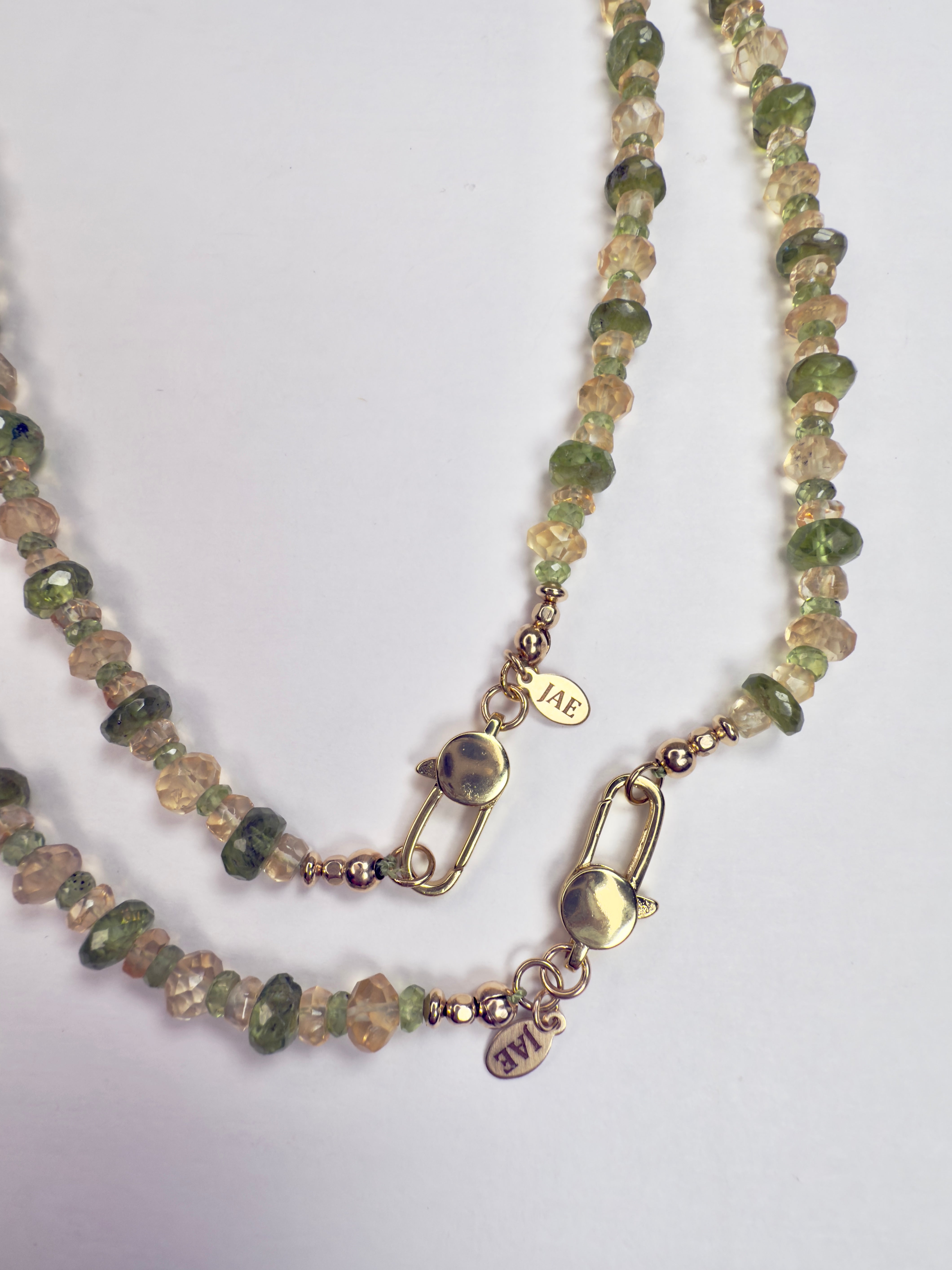 "The Glenda" Peridot and Citrine Necklace - One of a Kind