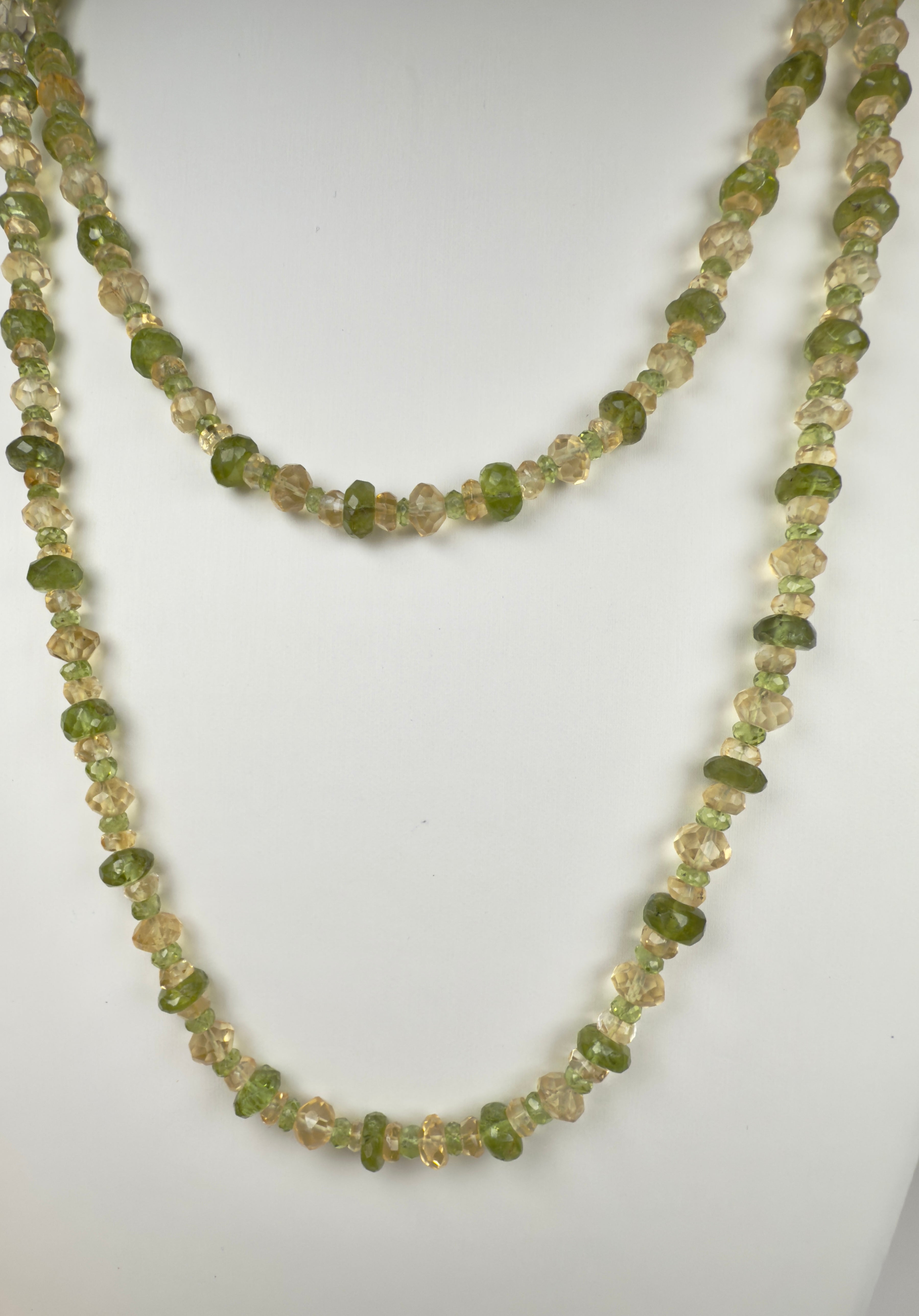 "The Glenda" Peridot and Citrine Necklace - One of a Kind