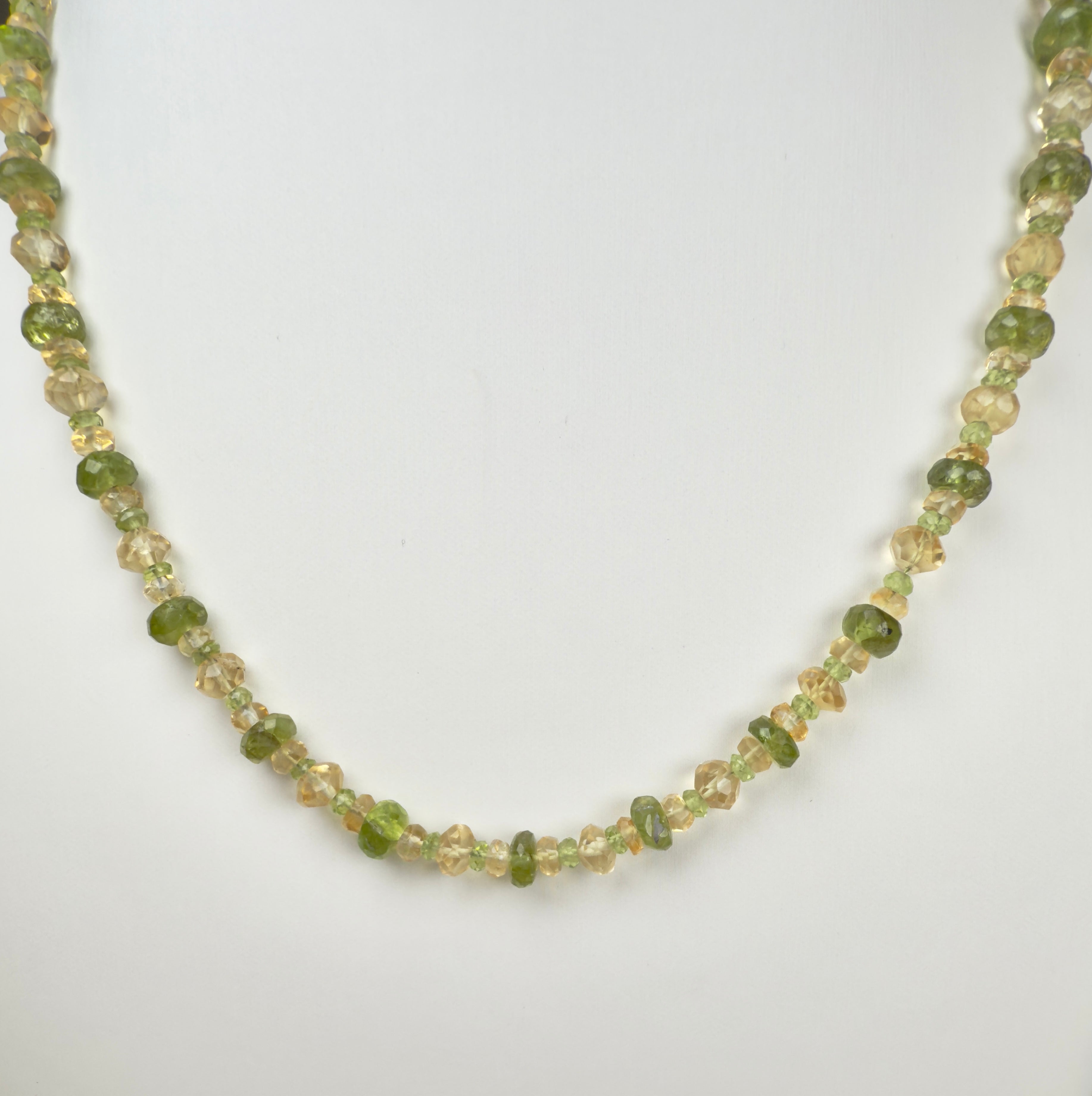 "The Glenda" Peridot and Citrine Necklace - One of a Kind
