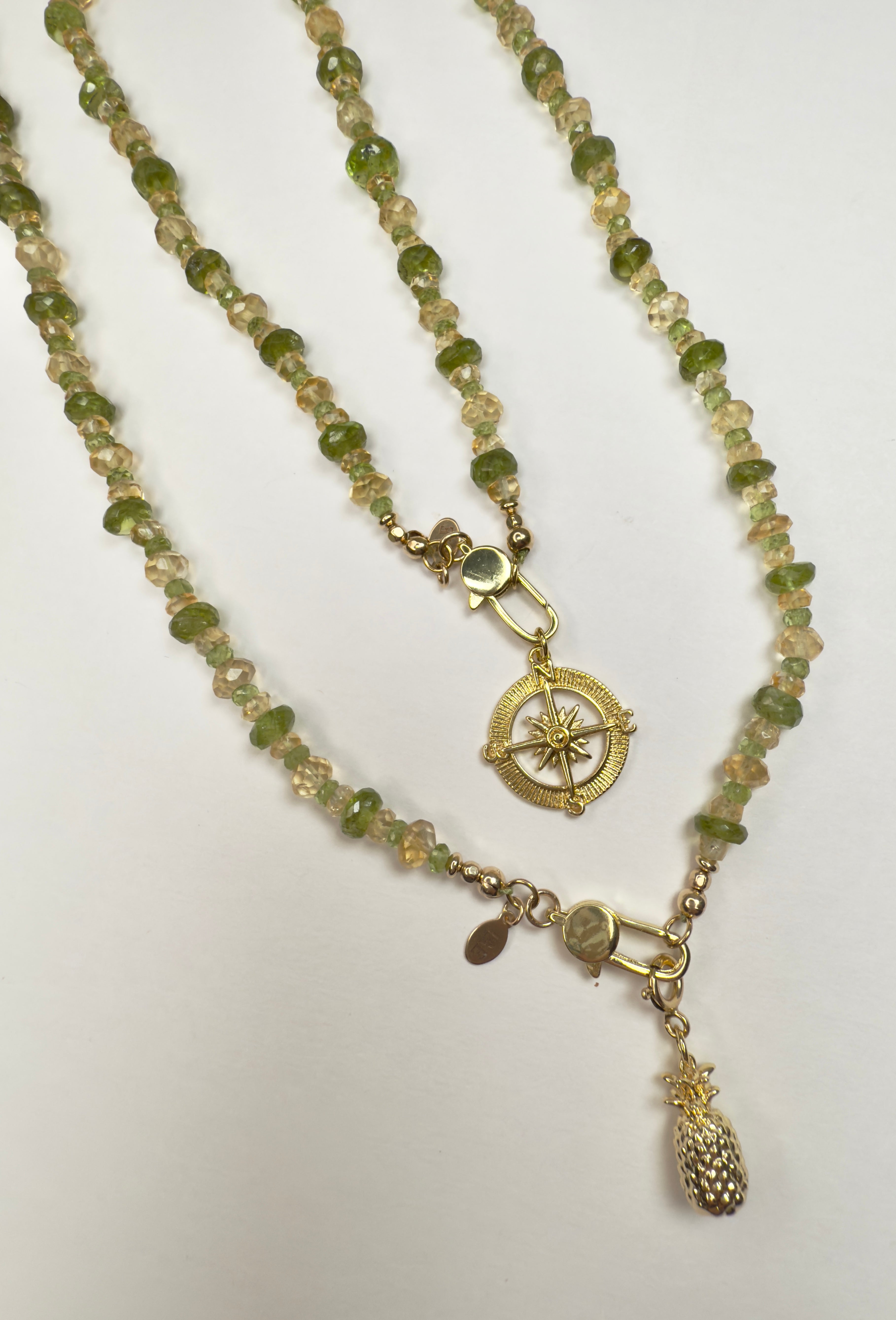 "The Glenda" Peridot and Citrine Necklace - One of a Kind
