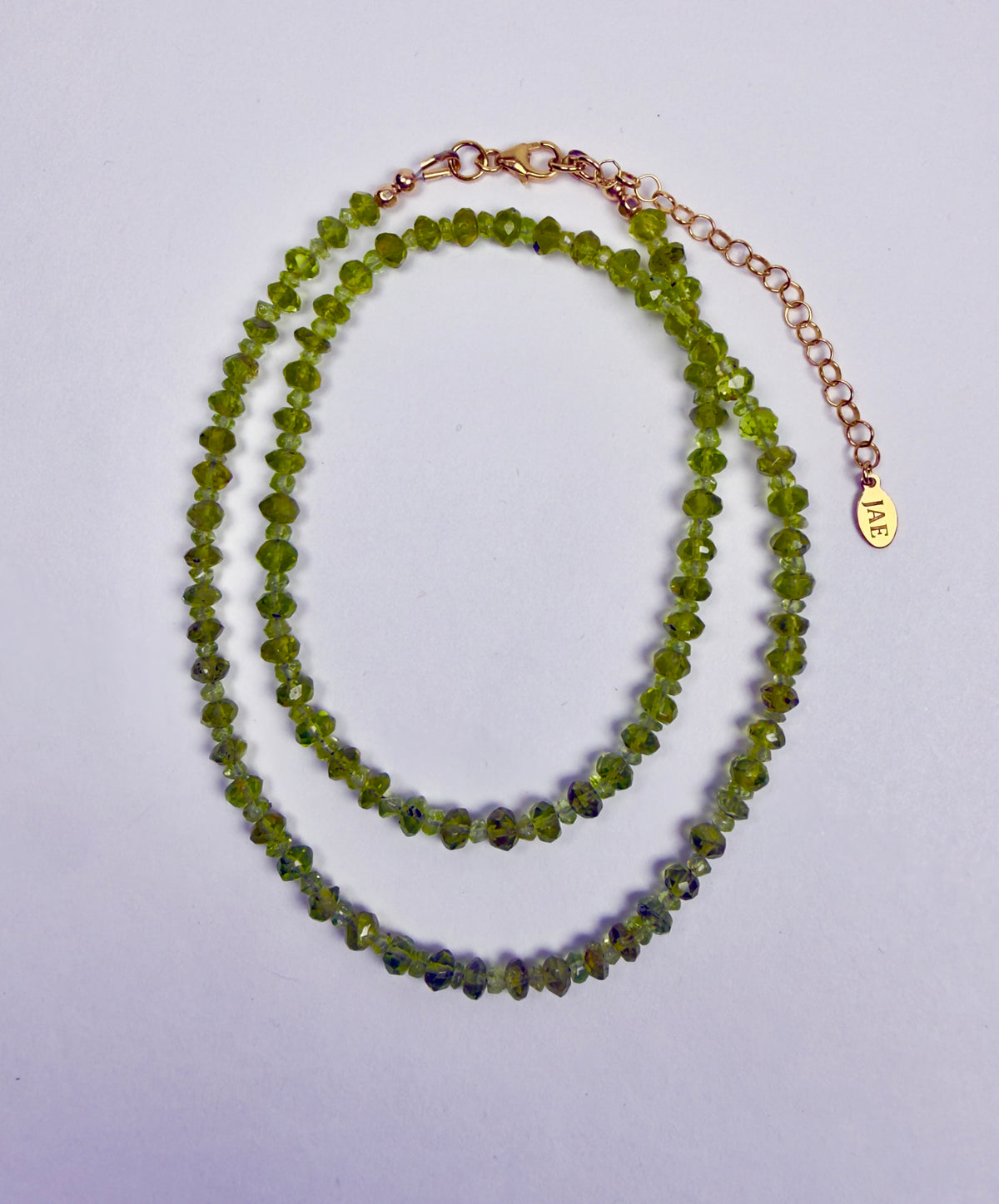 The Kunis  - Peridot Beaded Necklace