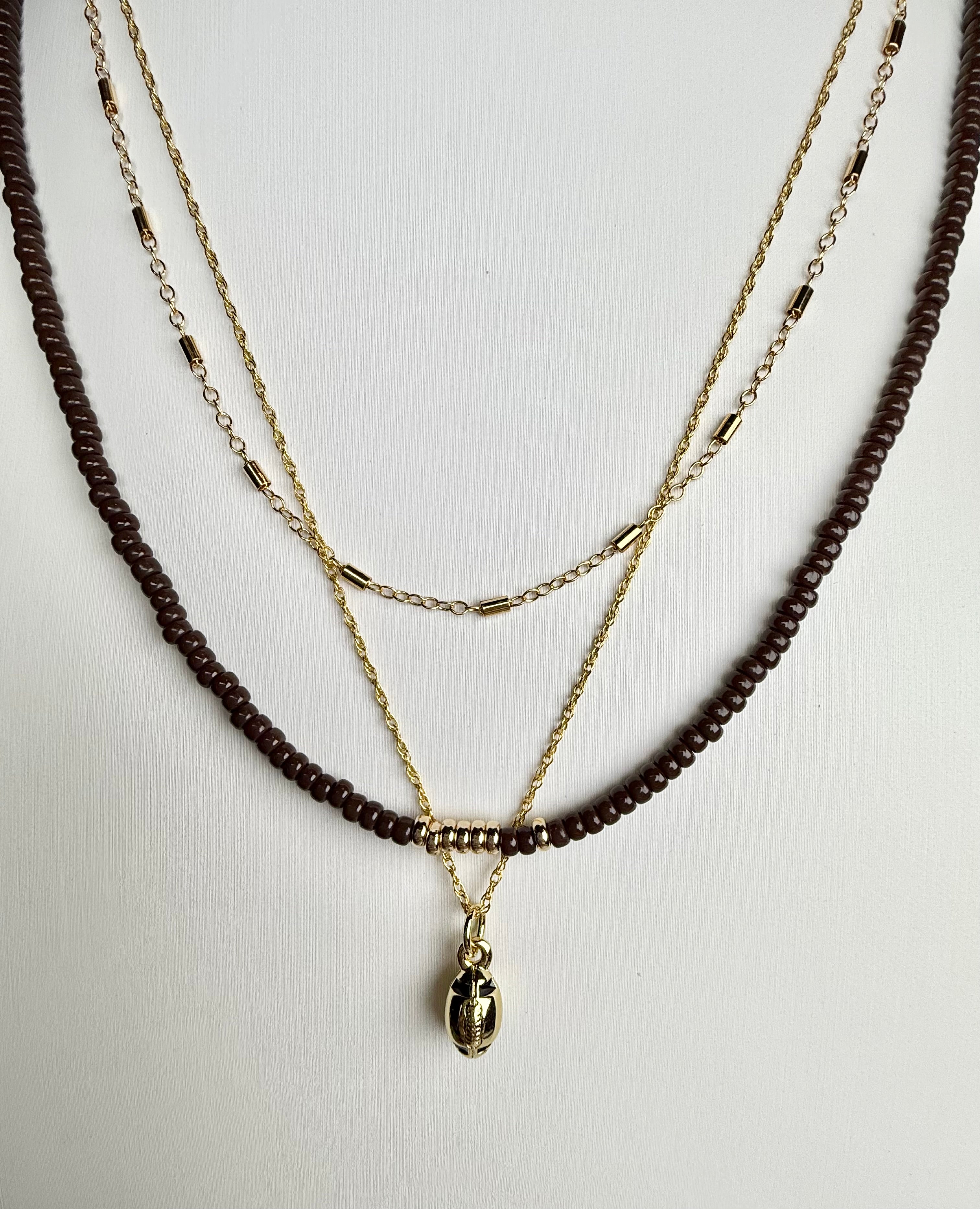 "The Jackie" Chain and Barrel Link Necklace - 16" or 18" in Length
