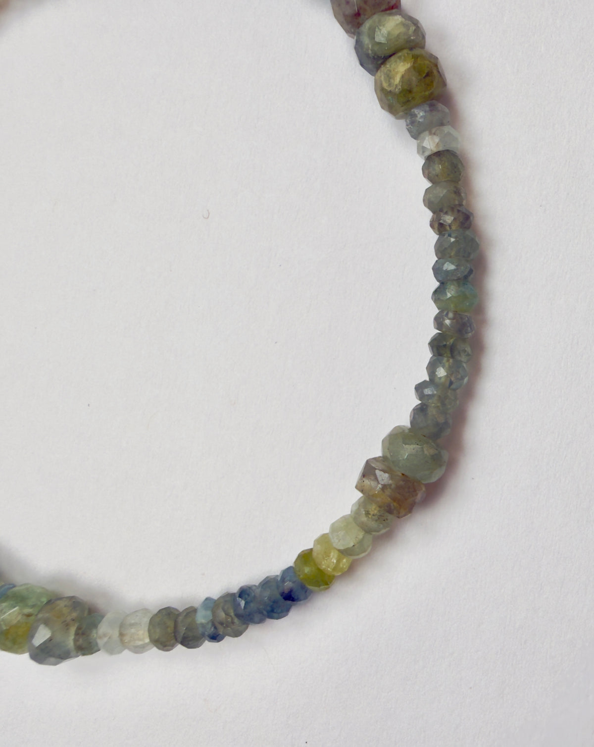 The Norma - Moss Aquamarine Beaded Bracelet