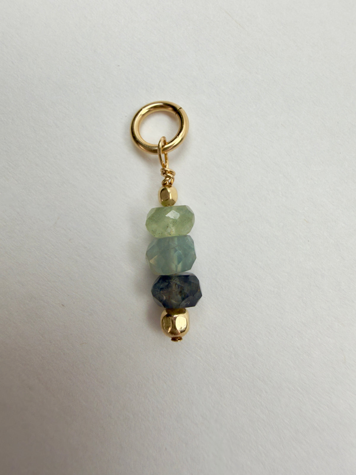 Moss Aquamarine Charm - Medium