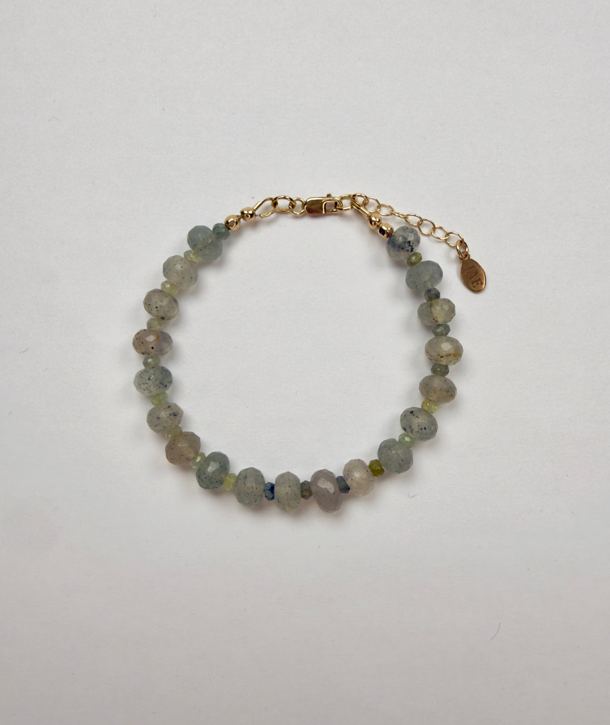 The Olive - Moss Aquamarine Beaded Bracelet