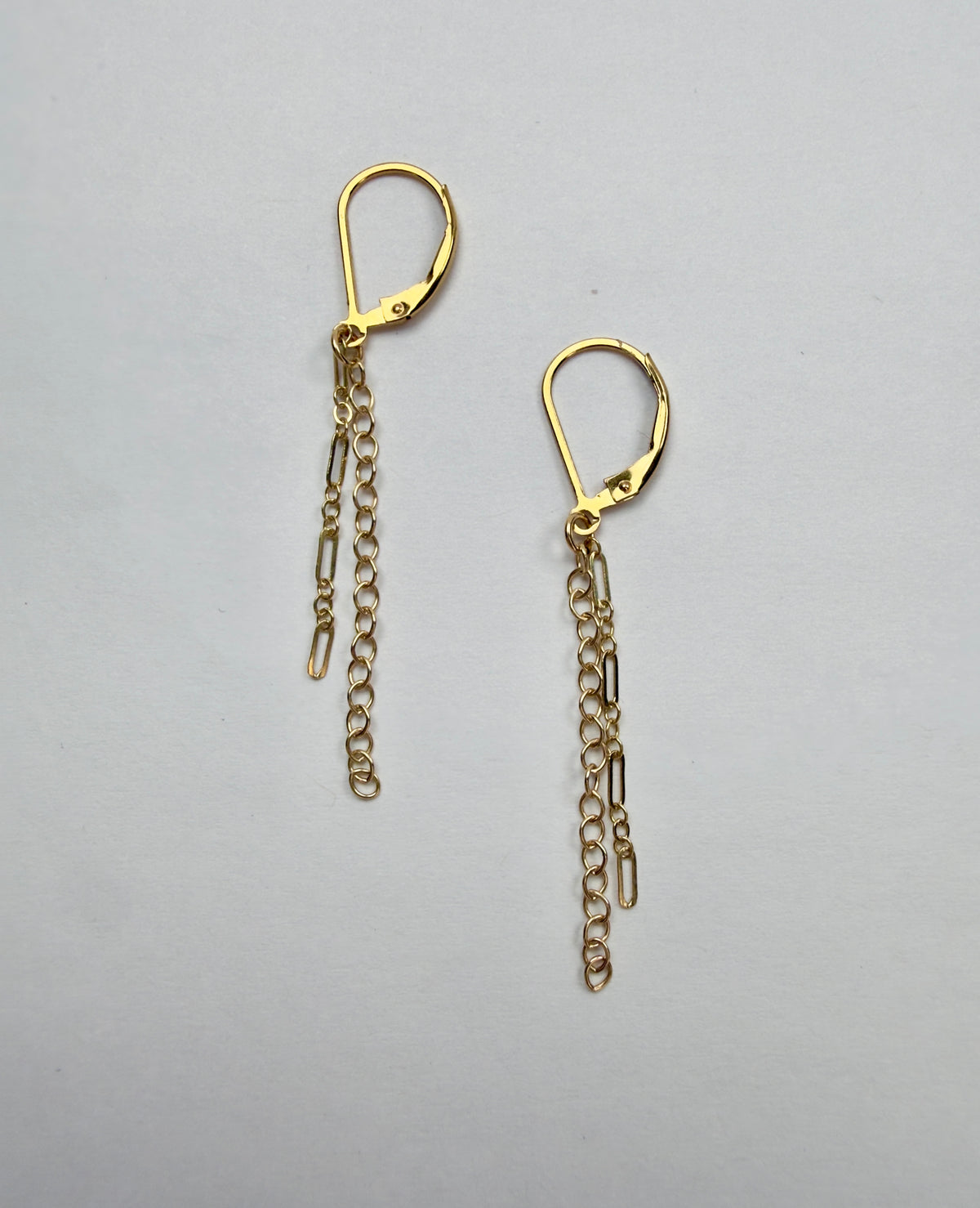 The Mercy - Mixed Chain Leverback Earrings