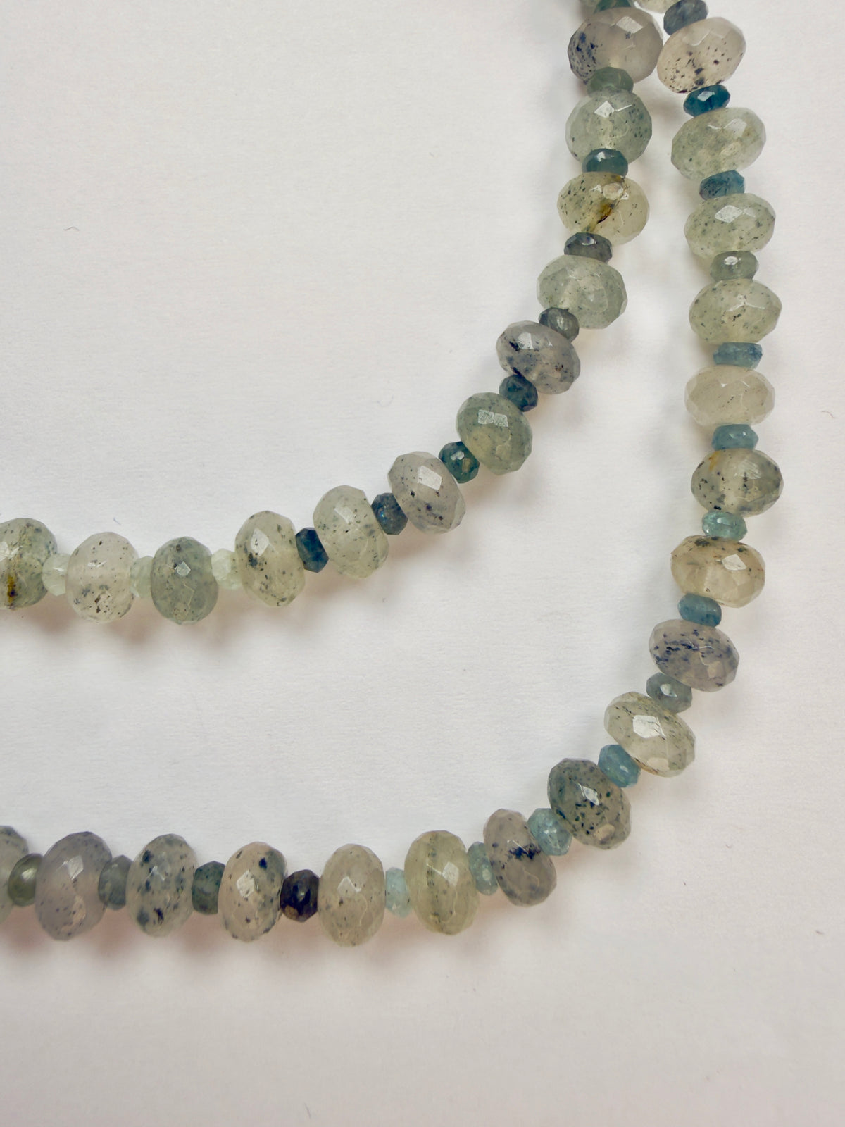 The Celeste - Moss Aquamarine Beaded Necklace