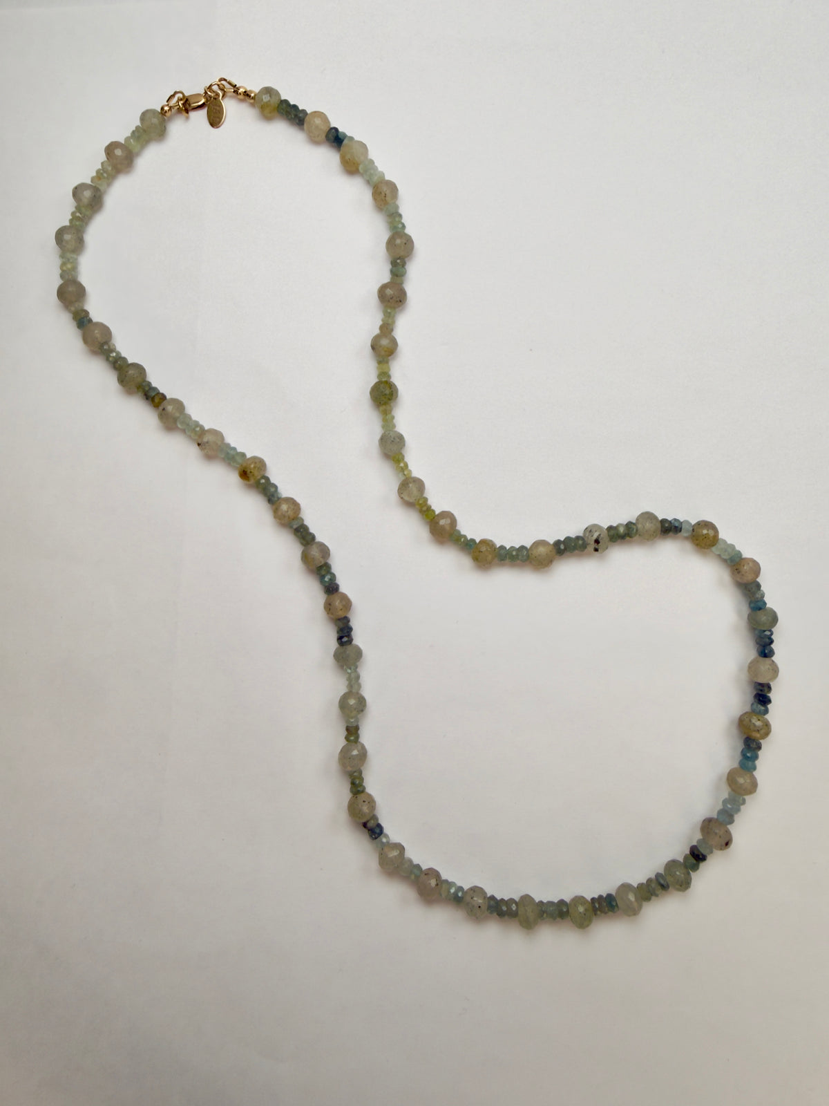 The Claribel - Moss Aquamarine Beaded Necklace