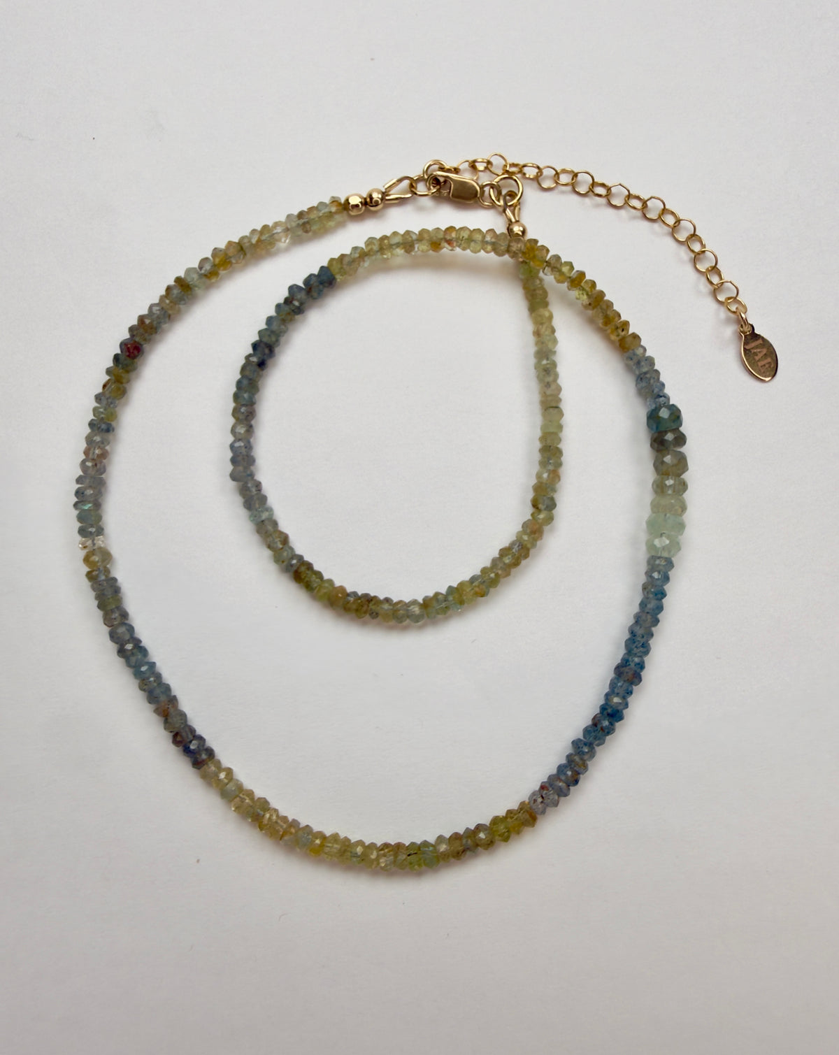 The Althea - Moss Aquamarine Beaded Necklace
