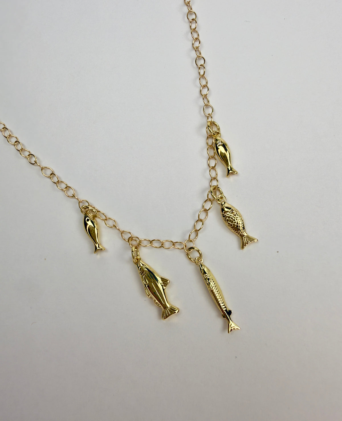 The Claudine - Golden Fish Charm Necklace