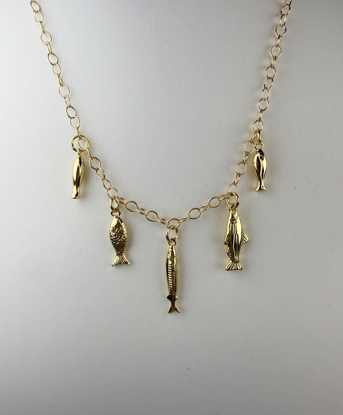 The Claudine - Golden Fish Charm Necklace