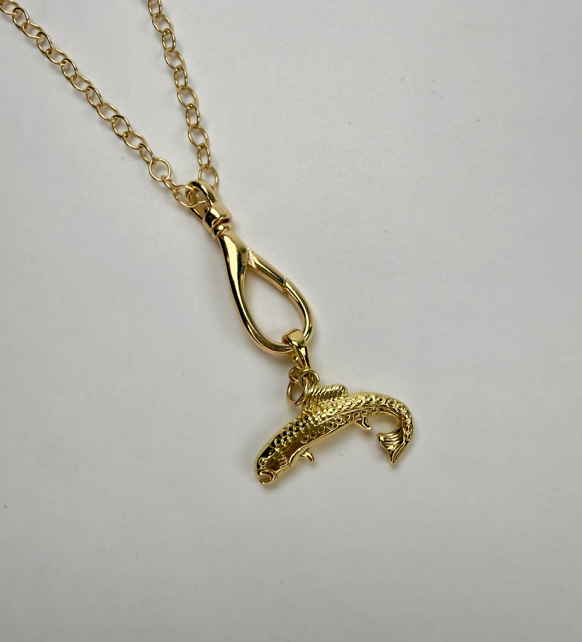 The Fidelia - Fish on a Hook-Inspired Charm Necklace