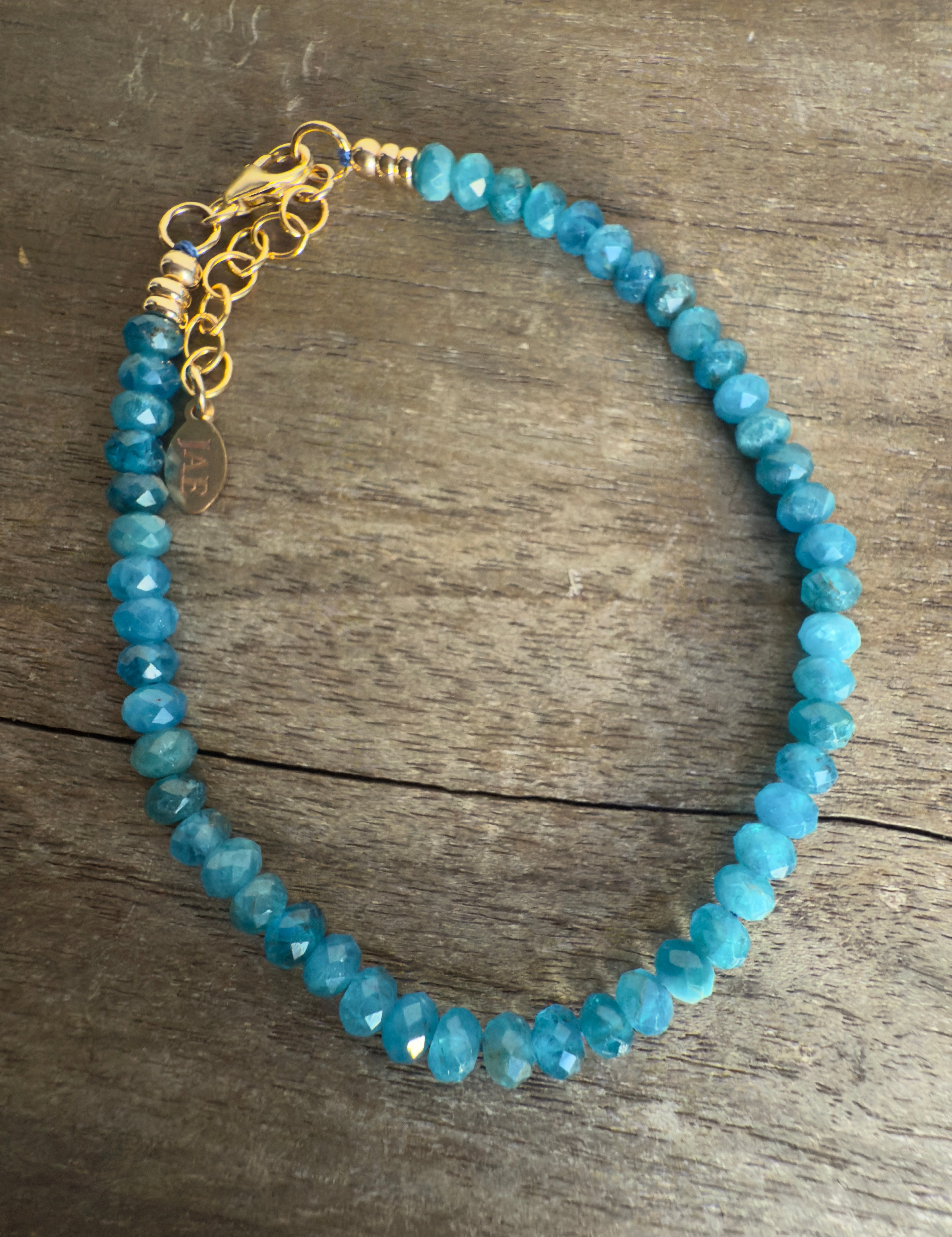 The Santorini - Apatite Gemstone Beaded Bracelet