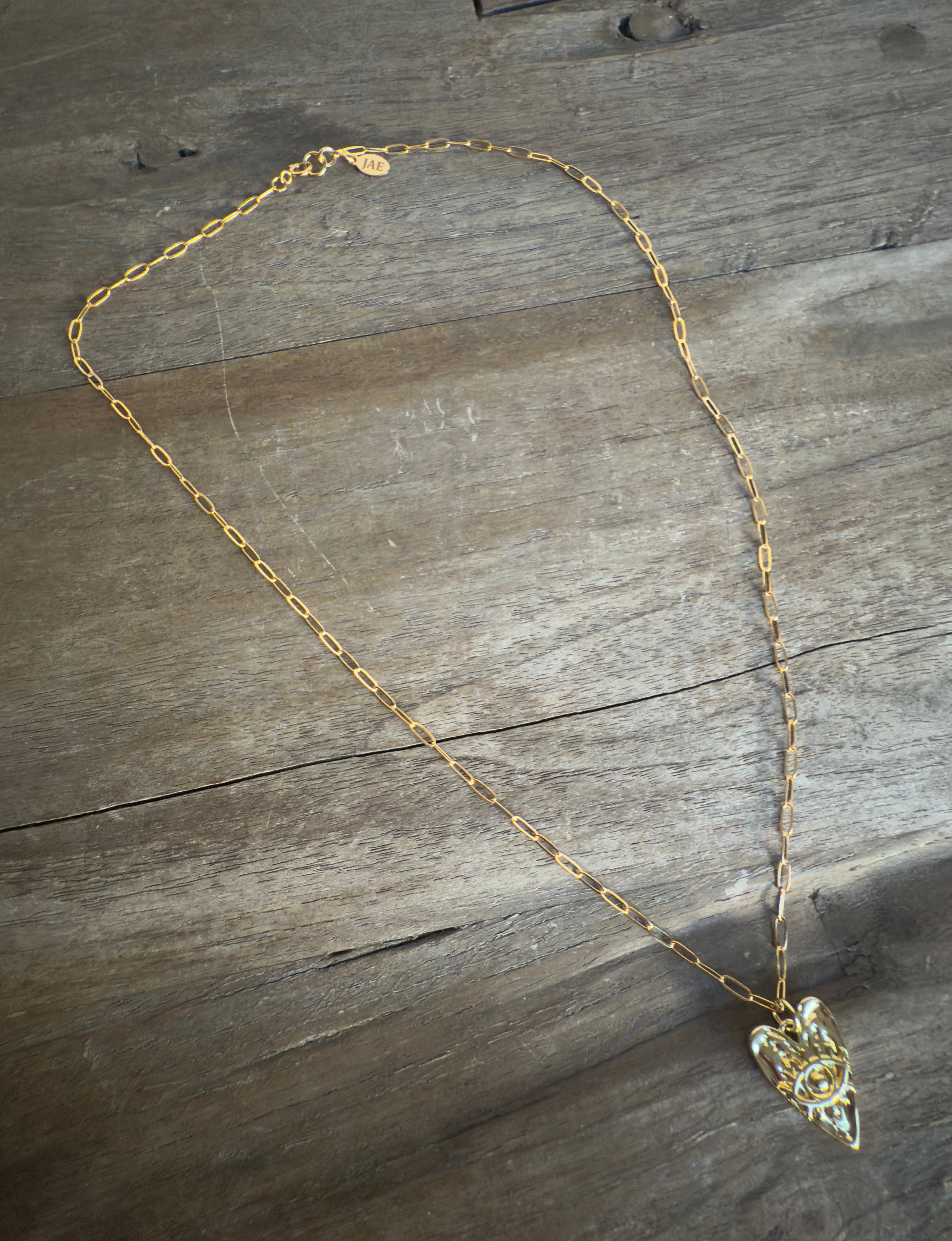 The Sienna Necklace - Gold Evil Eye Heart Necklace