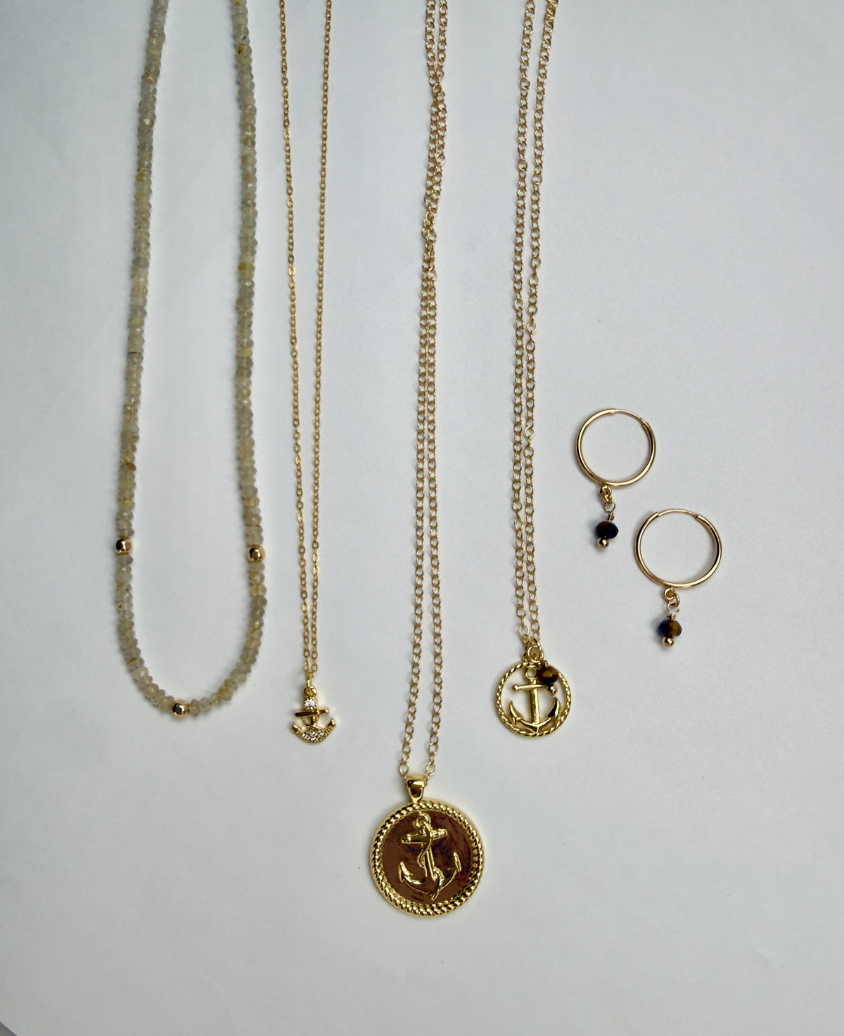 The Malia - Golden Rutilated Quartz Beaded Necklace