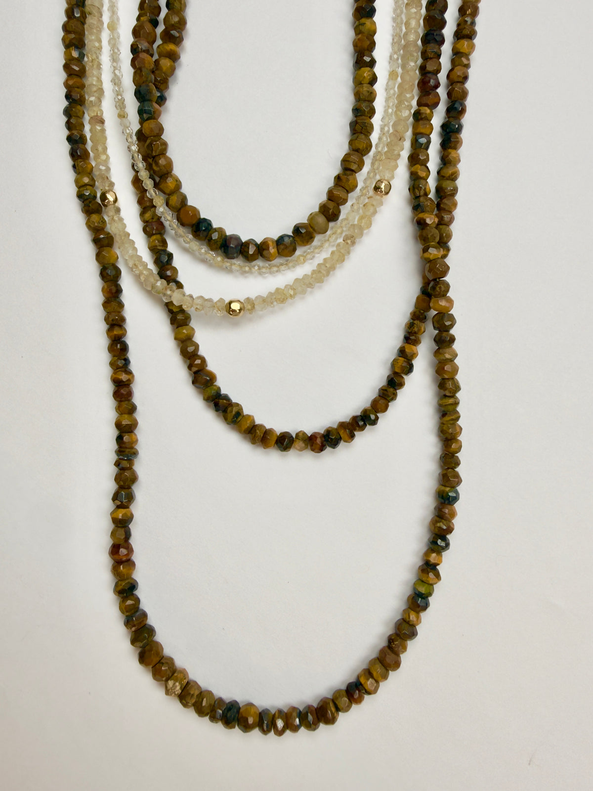 The Amara - Citrine Gemstone Beaded Necklace