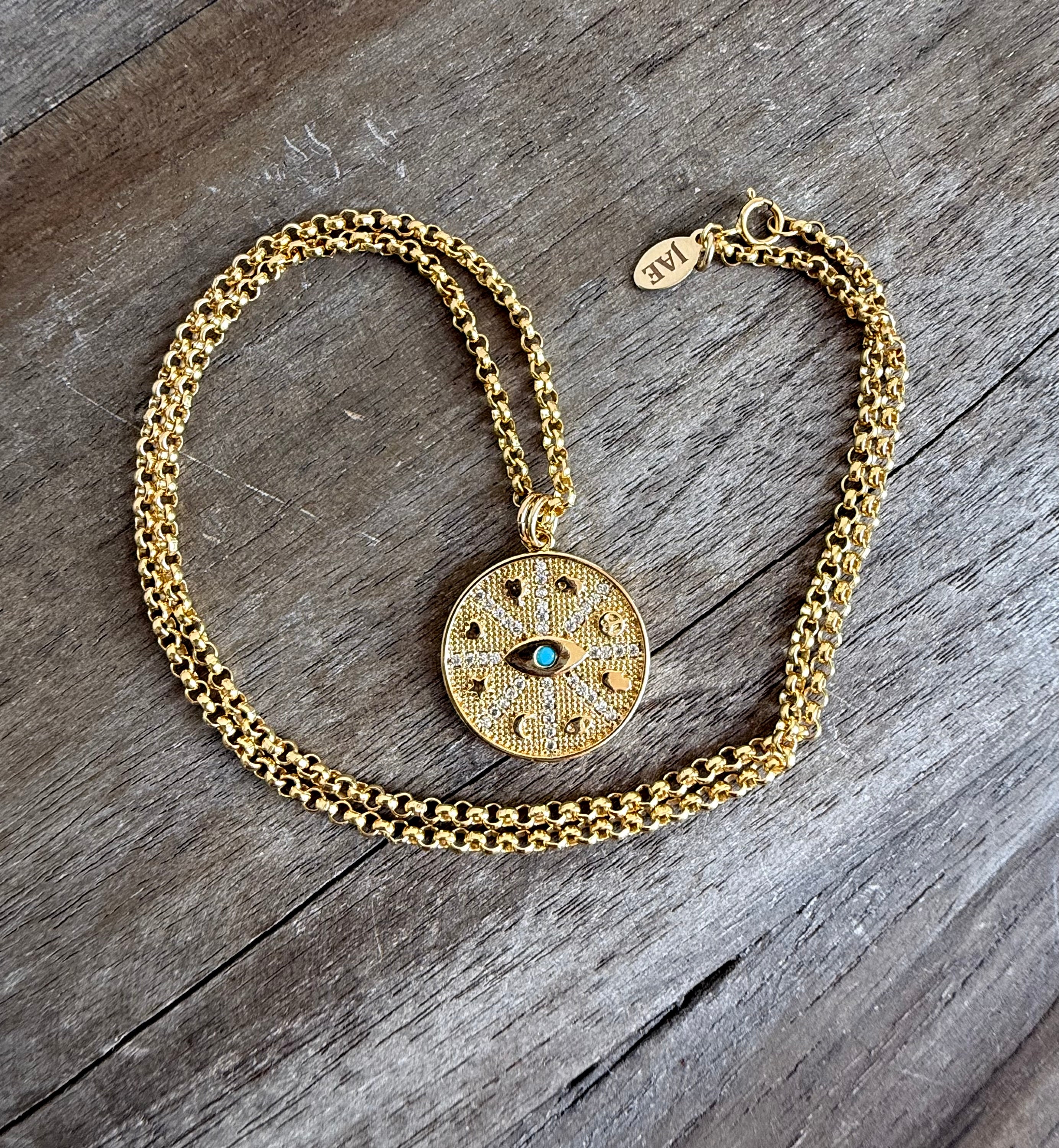 The Mitra - Evil Eye Lucky Medallion Necklace