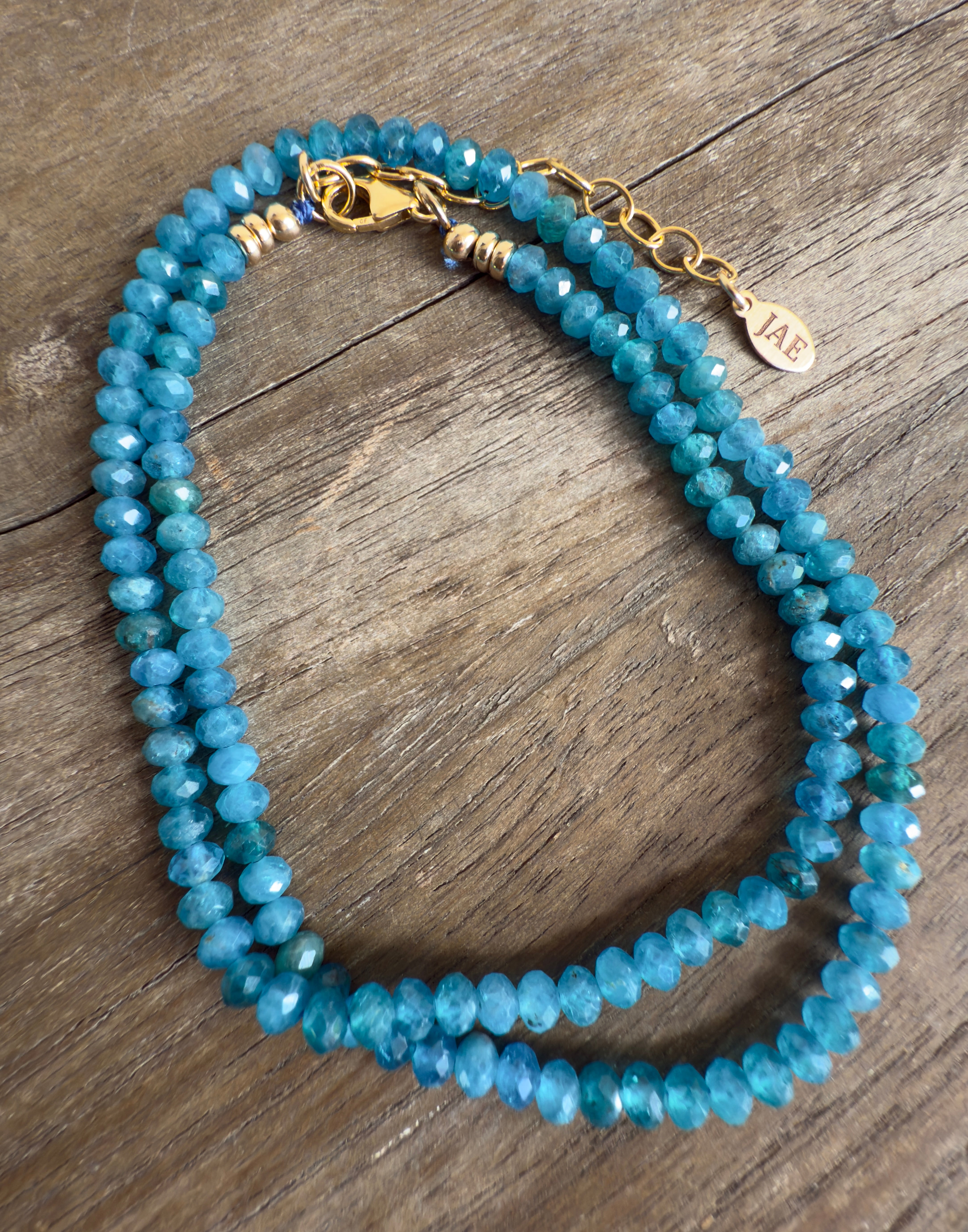 The Asher - Apatite Beaded Necklace