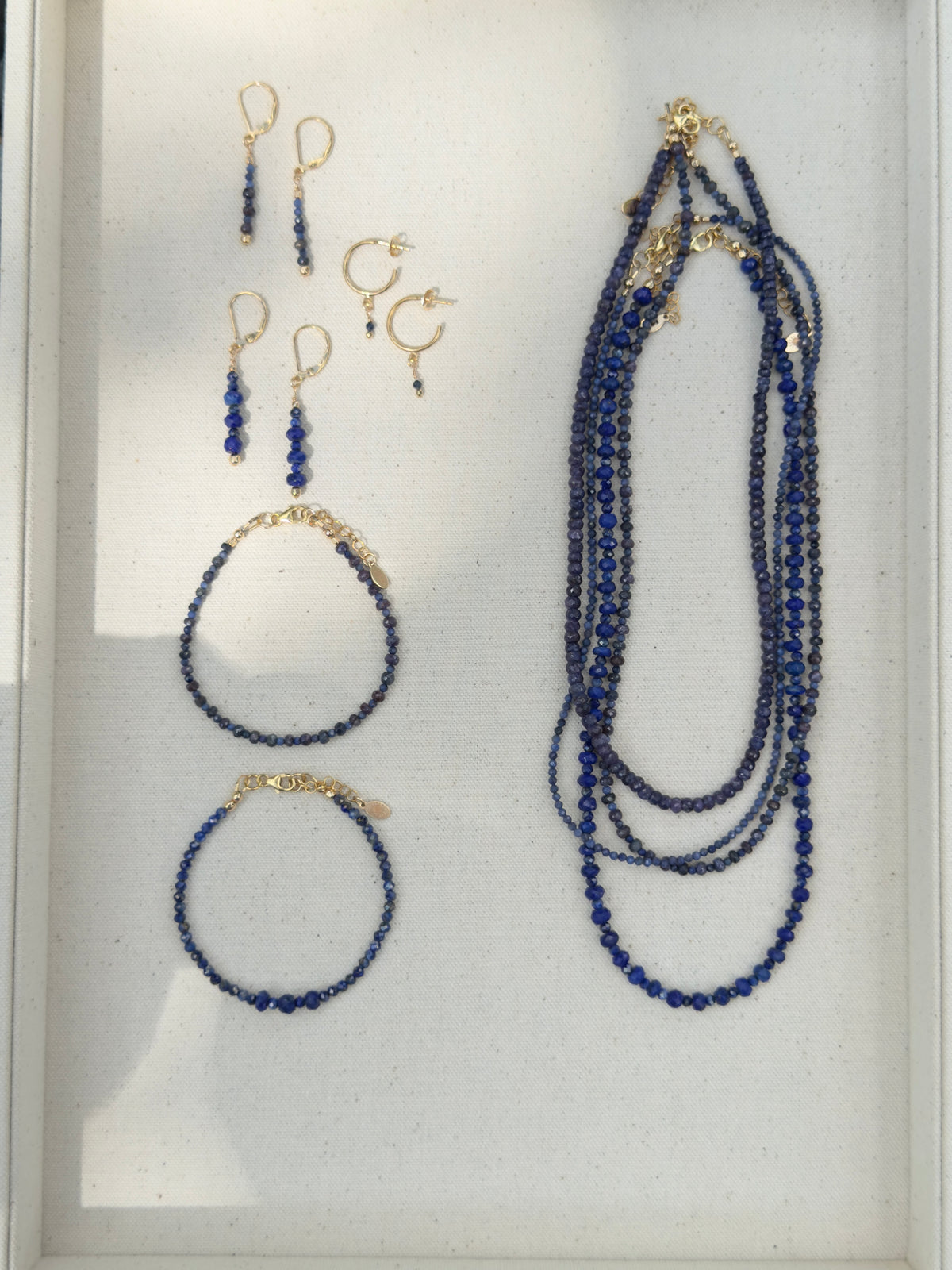 The Sebi - Sapphire Hoop Earring
