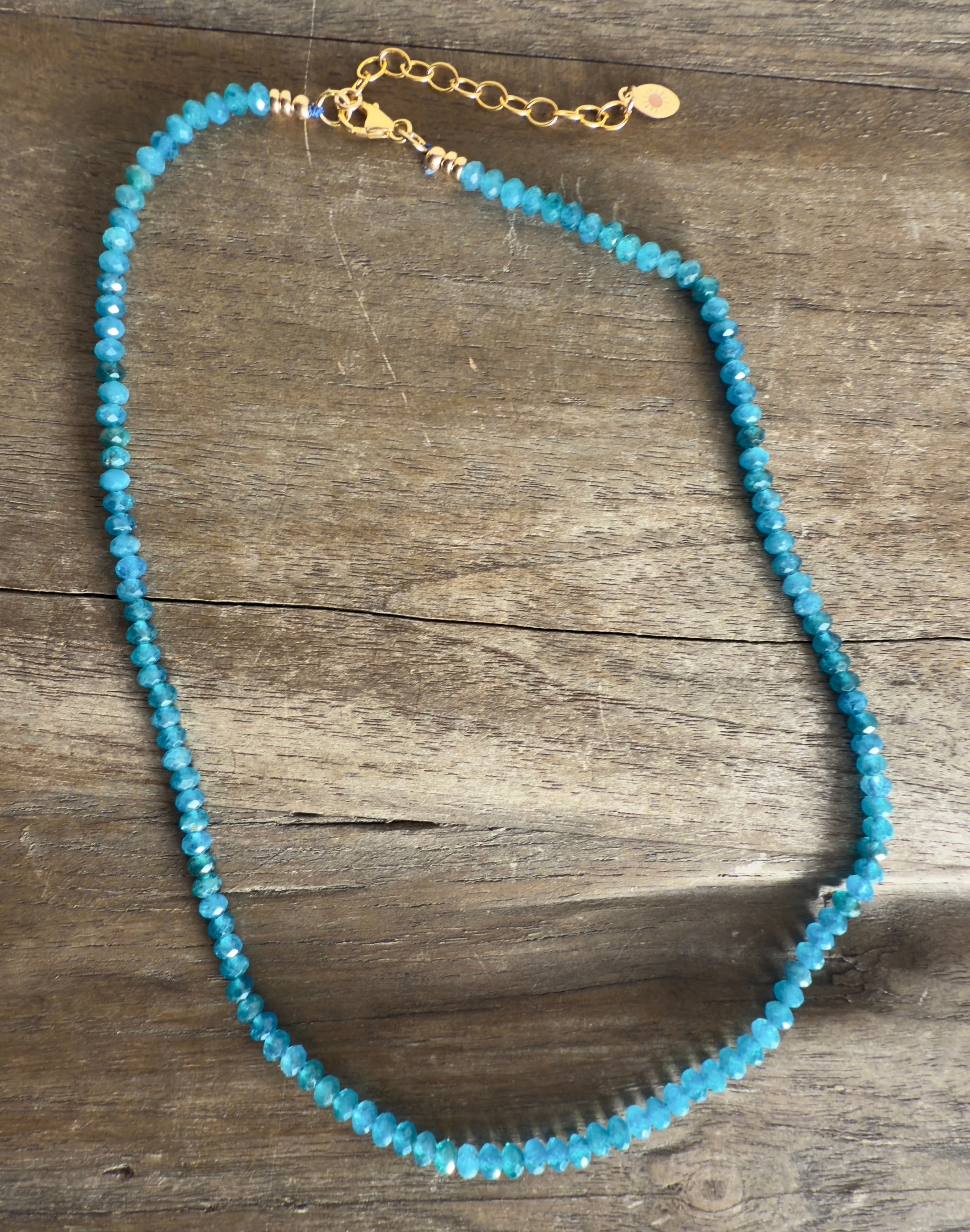 The Asher - Apatite Beaded Necklace
