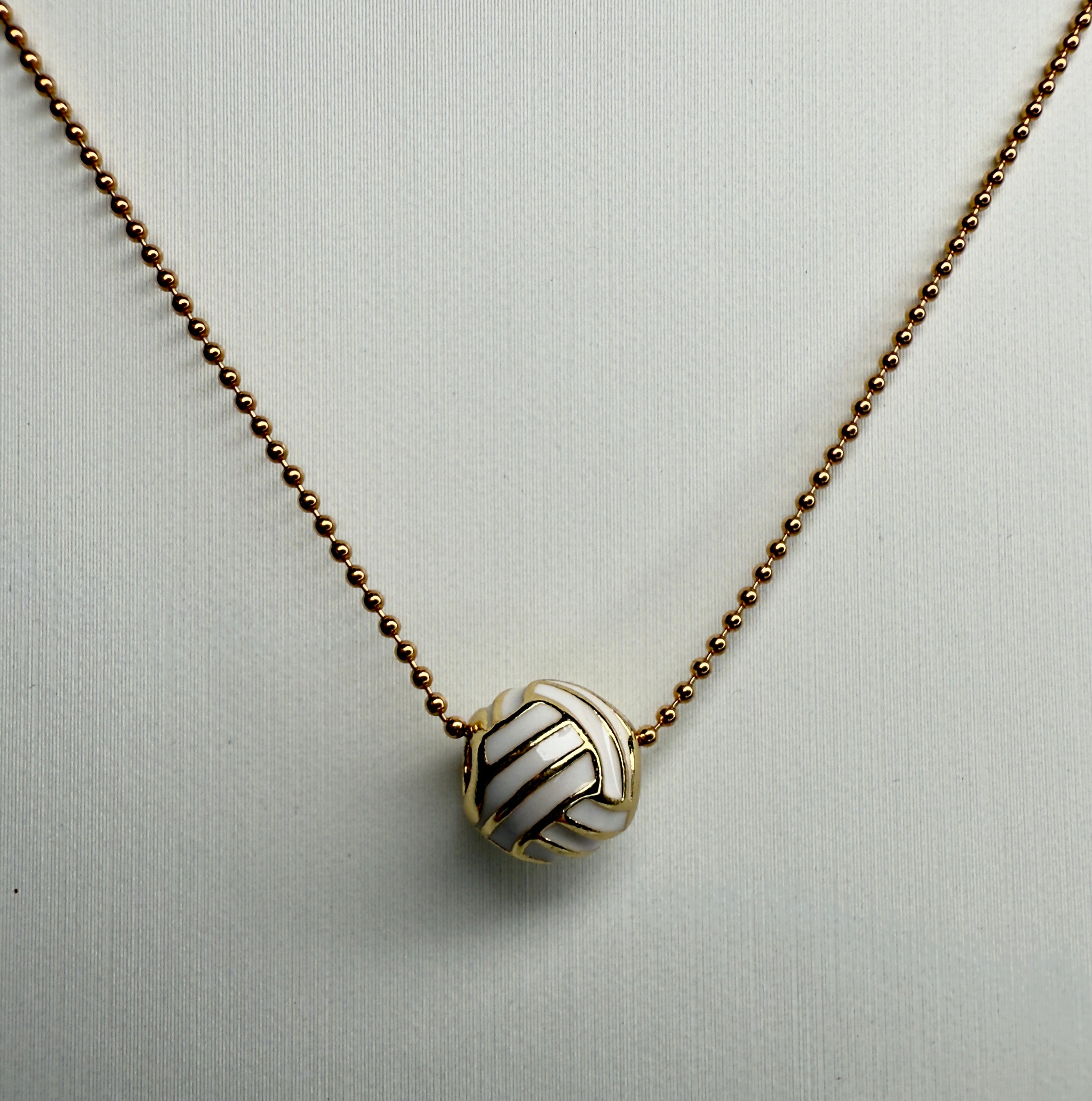 The May - Floating Volleyball Necklace -Adjustable 16"-18" Inches