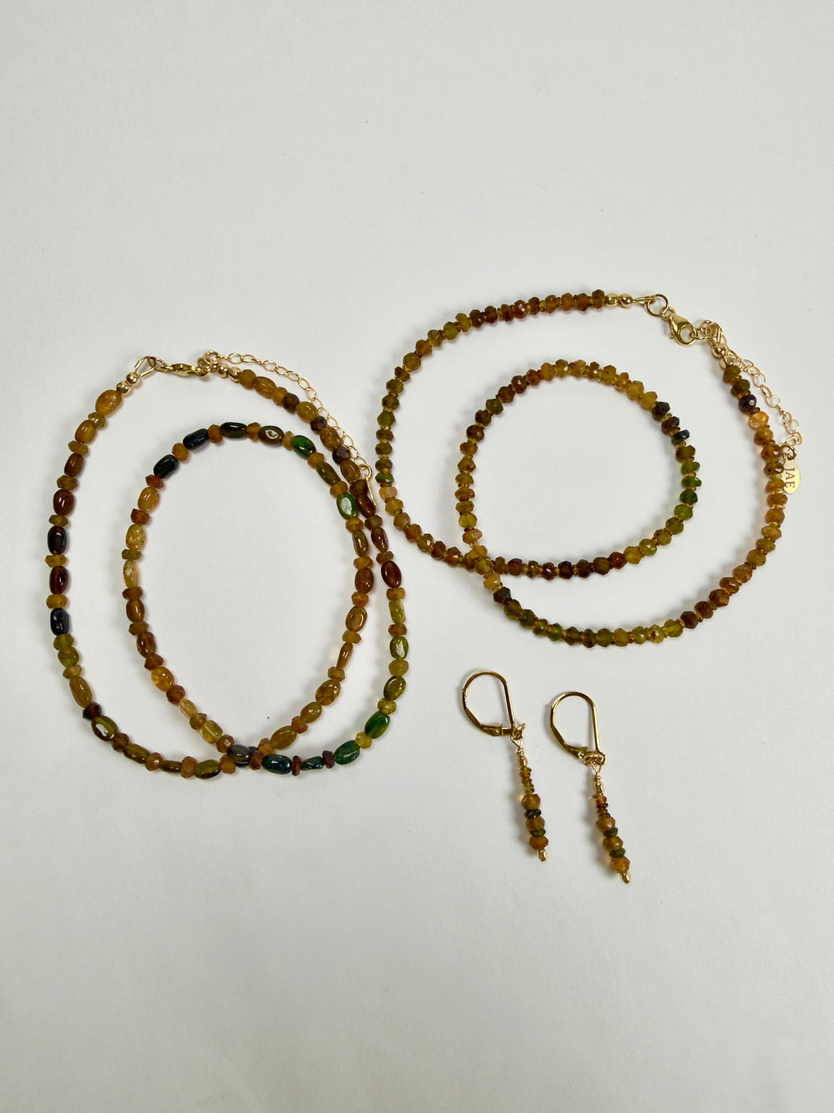The Banda - Amber & Green Tourmaline Earrings